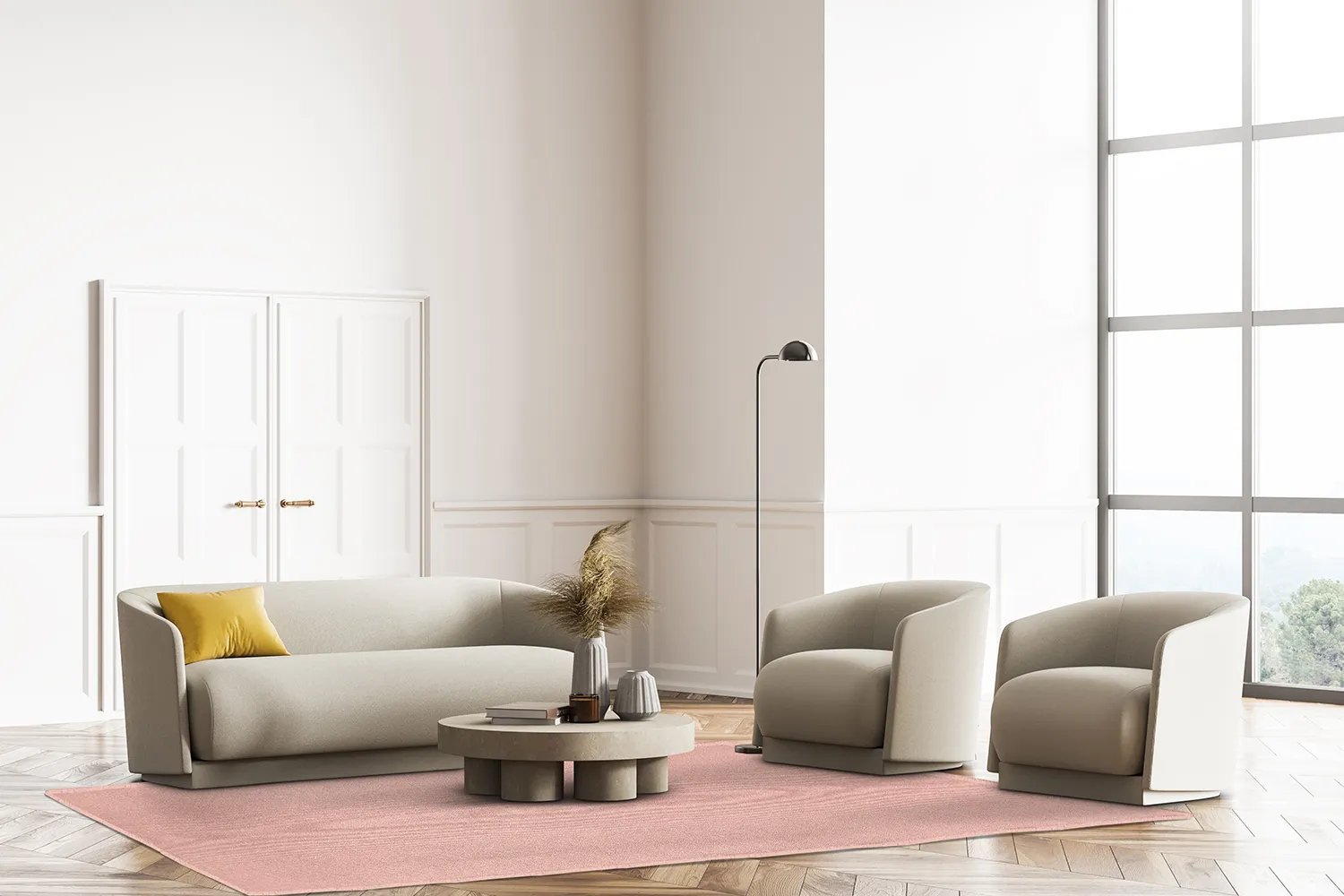 Wollteppich - Hamilton (Coral Pink)