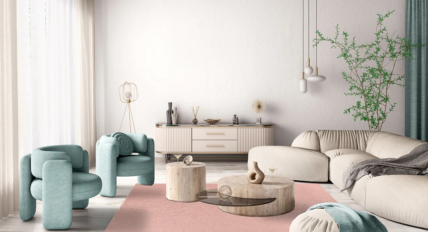 Wollteppich - Hamilton (Coral Pink)