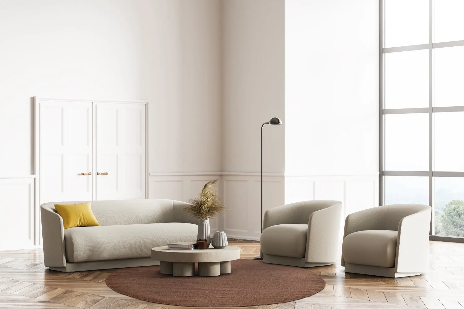 Runde Teppiche - Hamilton (Deep Taupe)