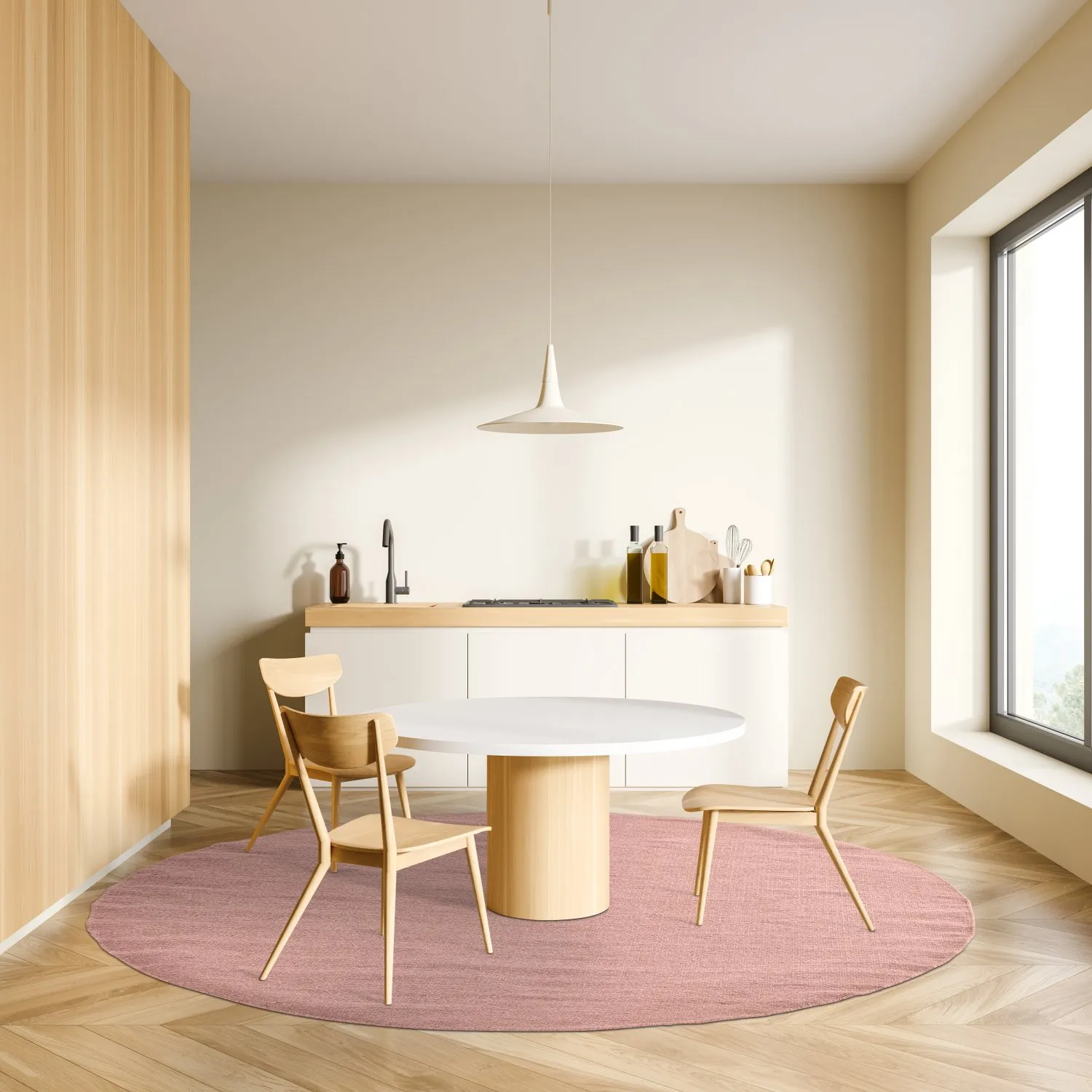 Runde Teppiche - Hamilton (Coral Pink)