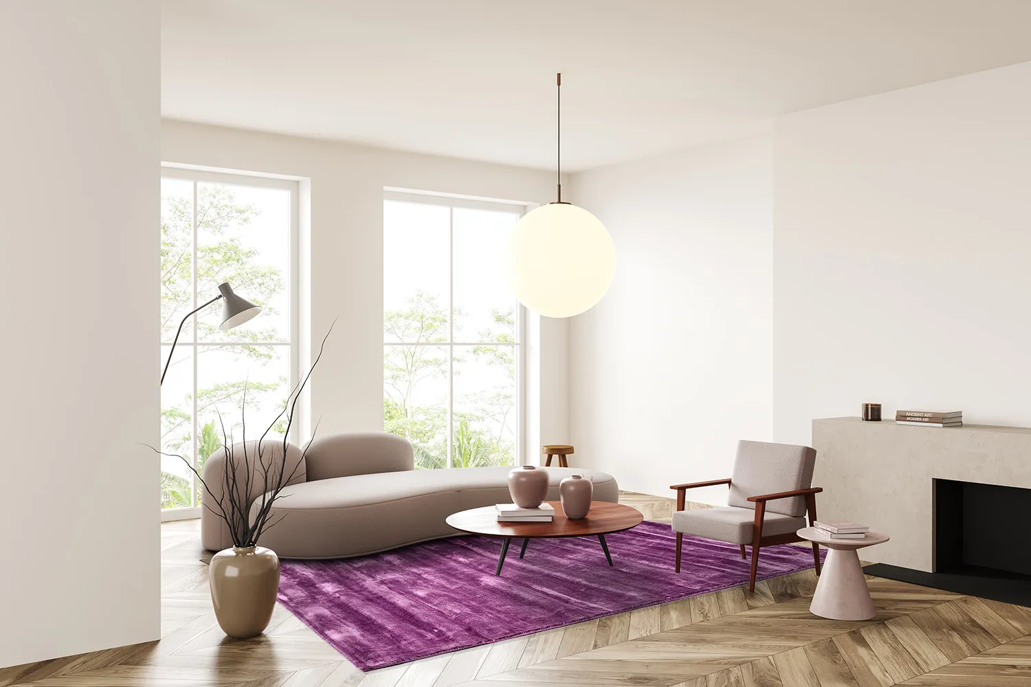 Tapis en viscose - Jodhpur Special Luxury Edition (violet)