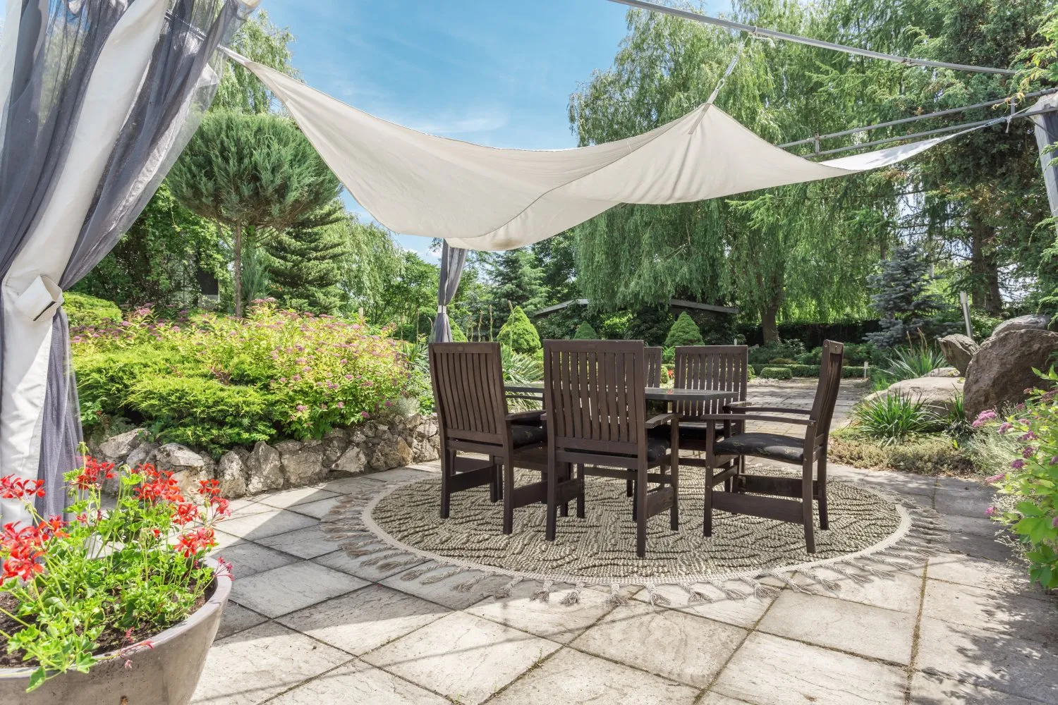 Runde Teppiche - Indoor/Outdoor Dorotea (beige)