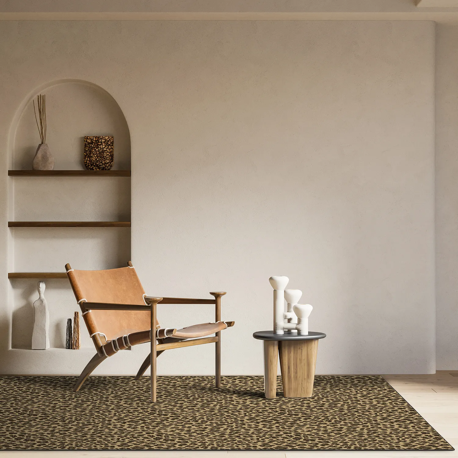 Wilton-Teppich - Leopard (braun)