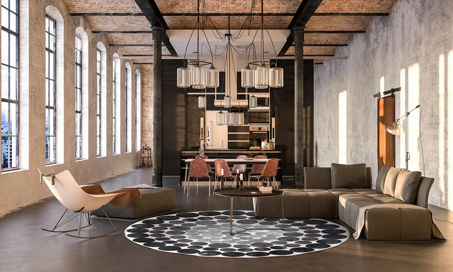 Rund Teppich - Marineo (anthrazit)