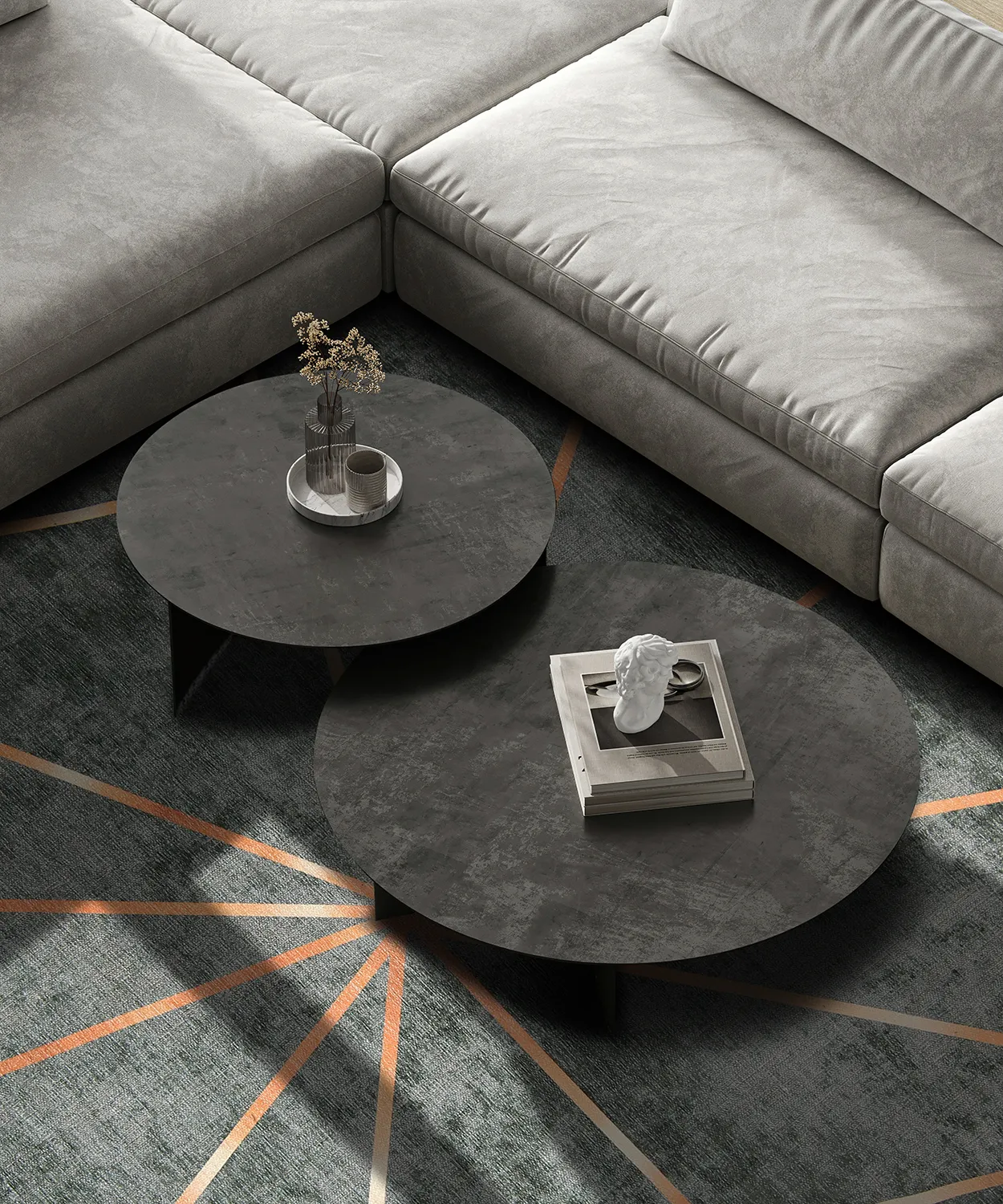 Wilton-Teppich - Bellizzi (grün/orange)