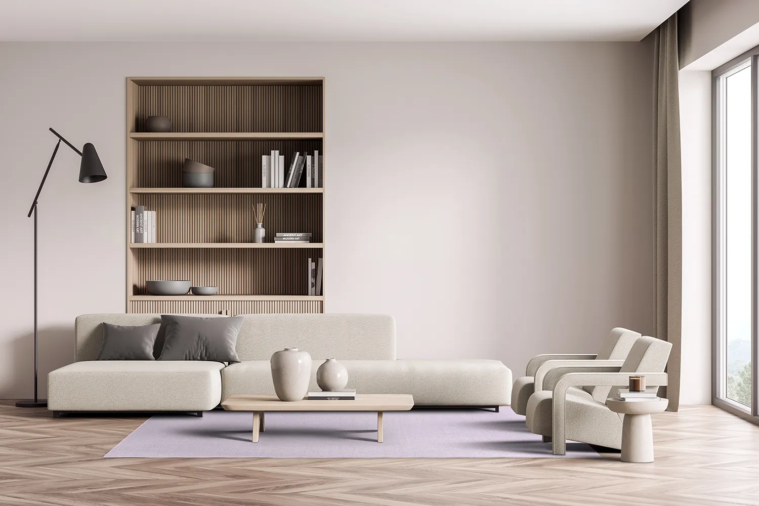 Wollteppich - Hamilton (helles Lila)