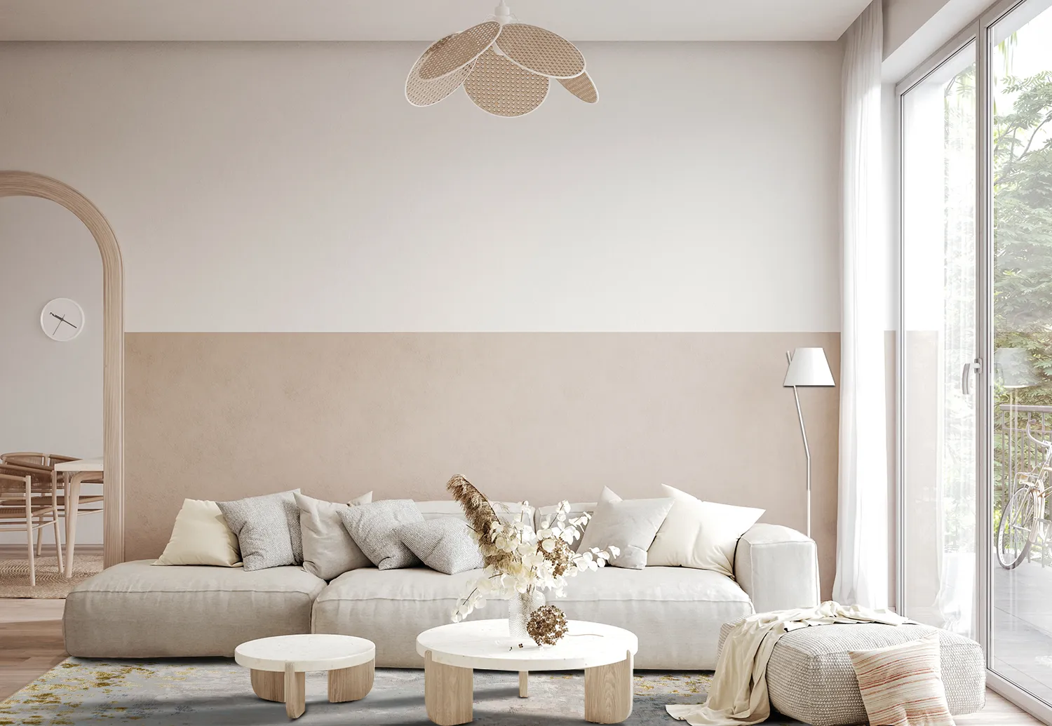 Tapis Wilton - Maude (gris/doré)