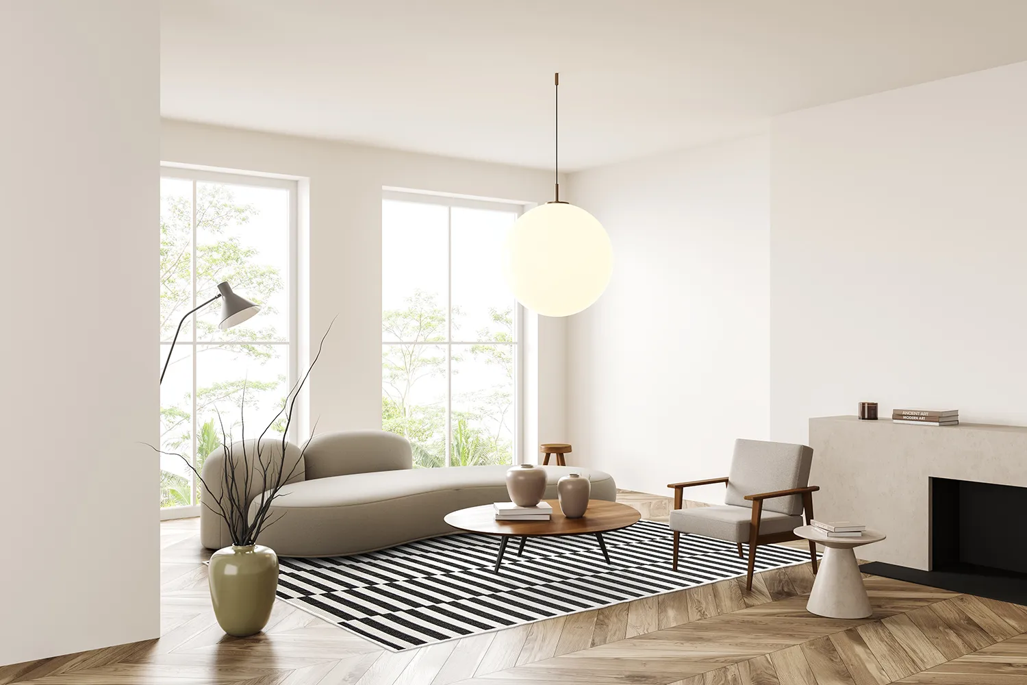 Teppich für innen und außen - Otto (schwarz)