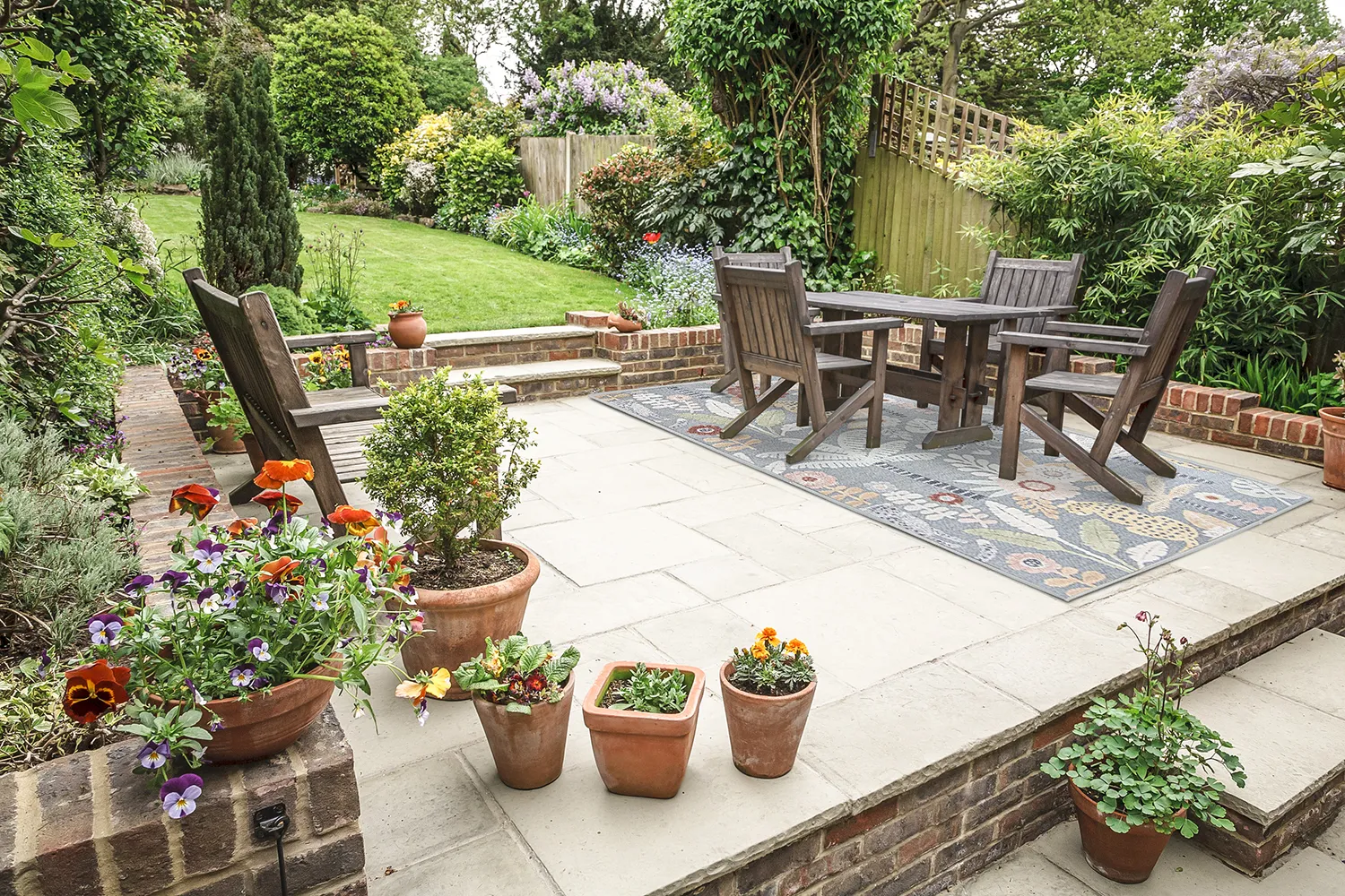 Tapis d’intérieur et d’extérieur - Rhodes (bleu/multi)