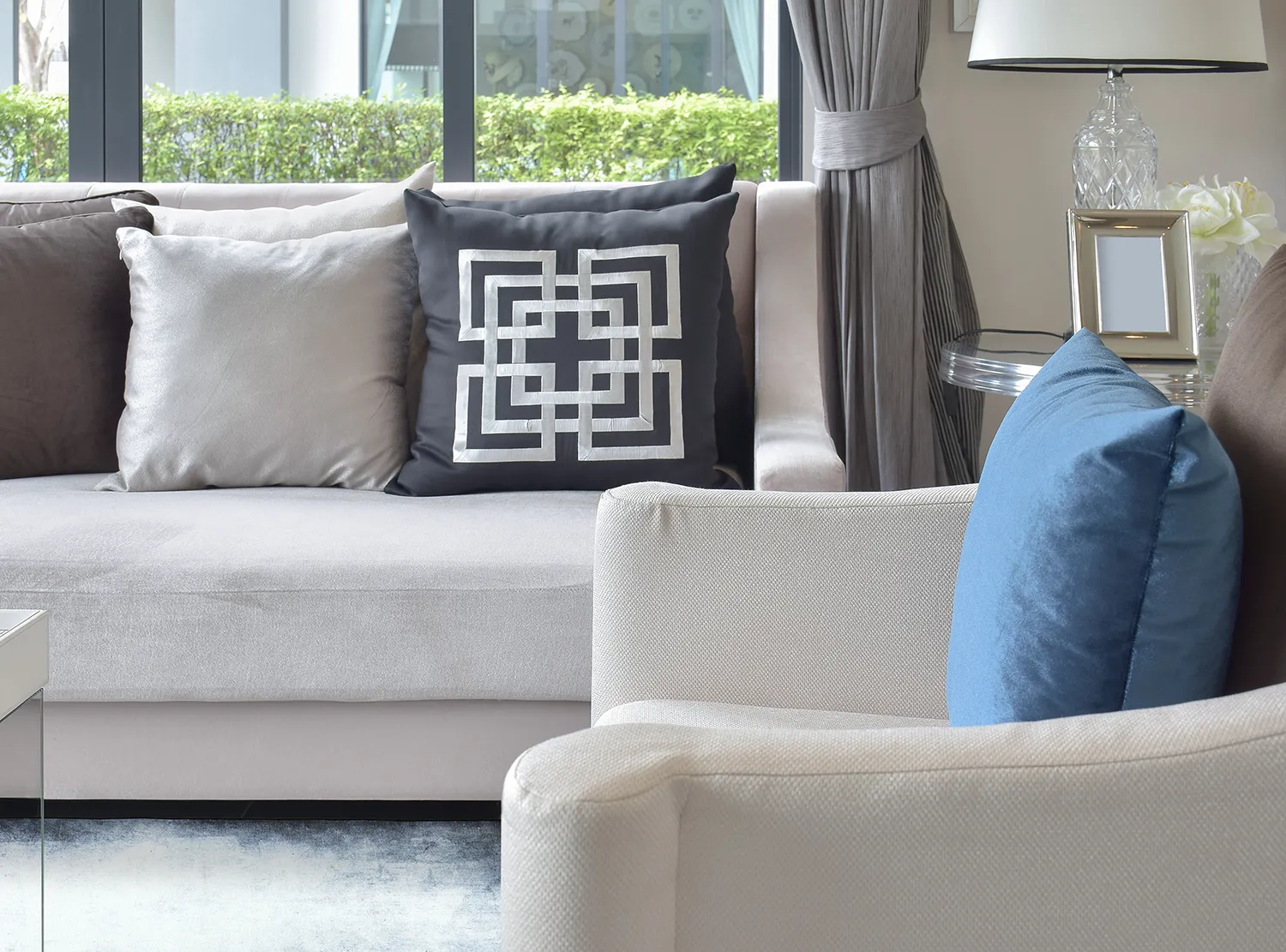 Tapis Wilton - Rosia (bleu/gris)