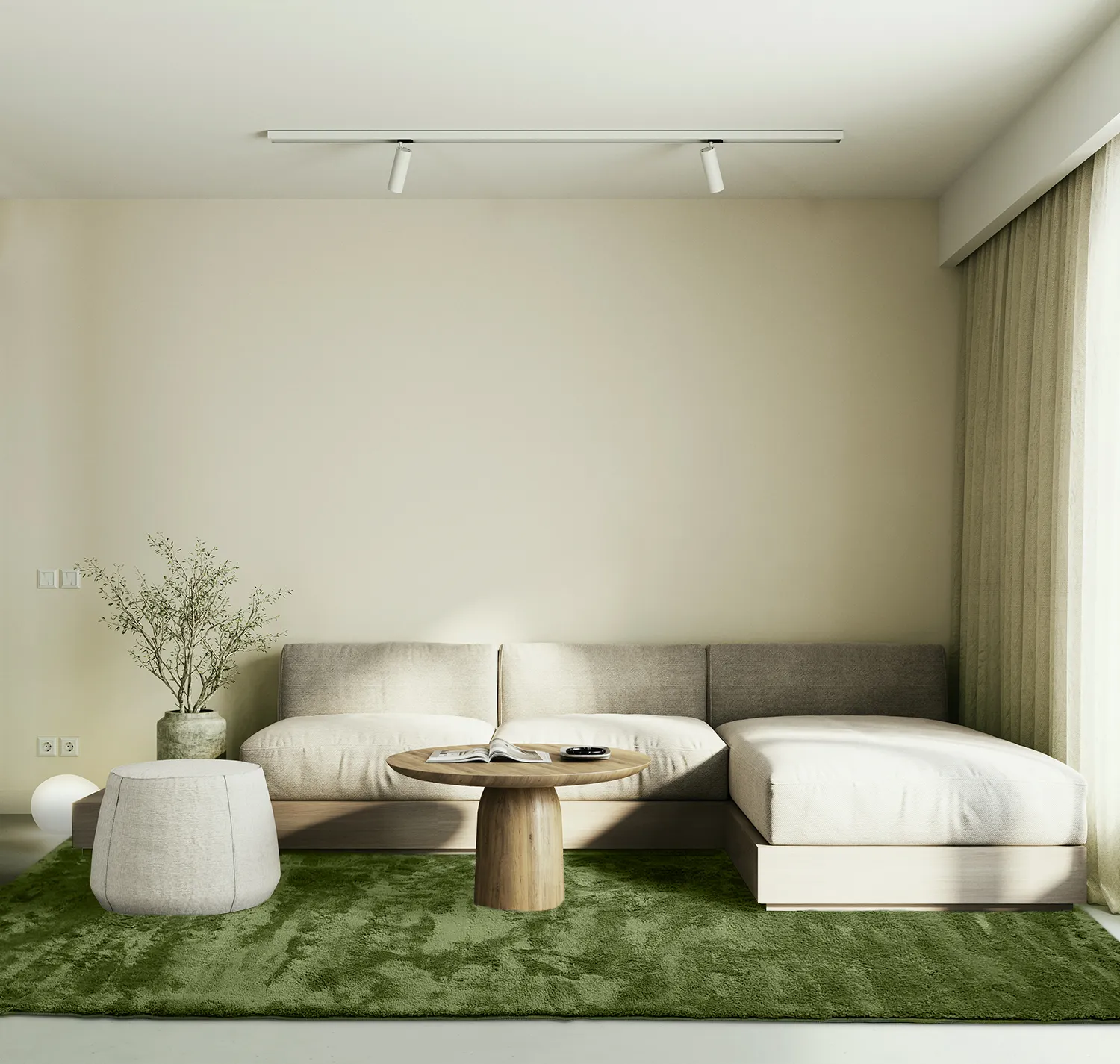 Hochflorteppiche - Aranga Super Soft Fur (olivengrün)