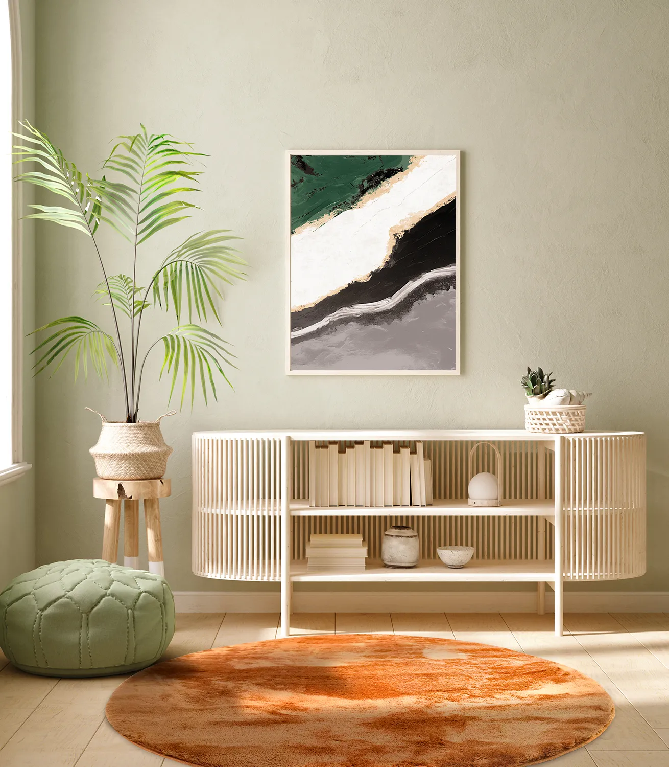 Runde Teppiche - Aranga Super Soft Fur (orange)