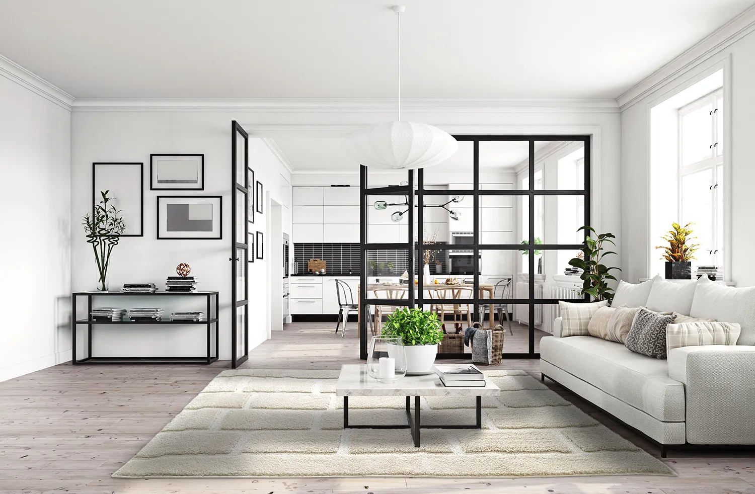 Tapis moelleux - Juna (blanc cassé)