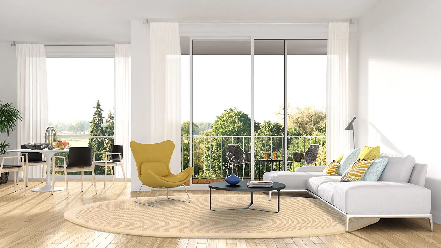 Rund Teppich (sisal) - Agave (sand)