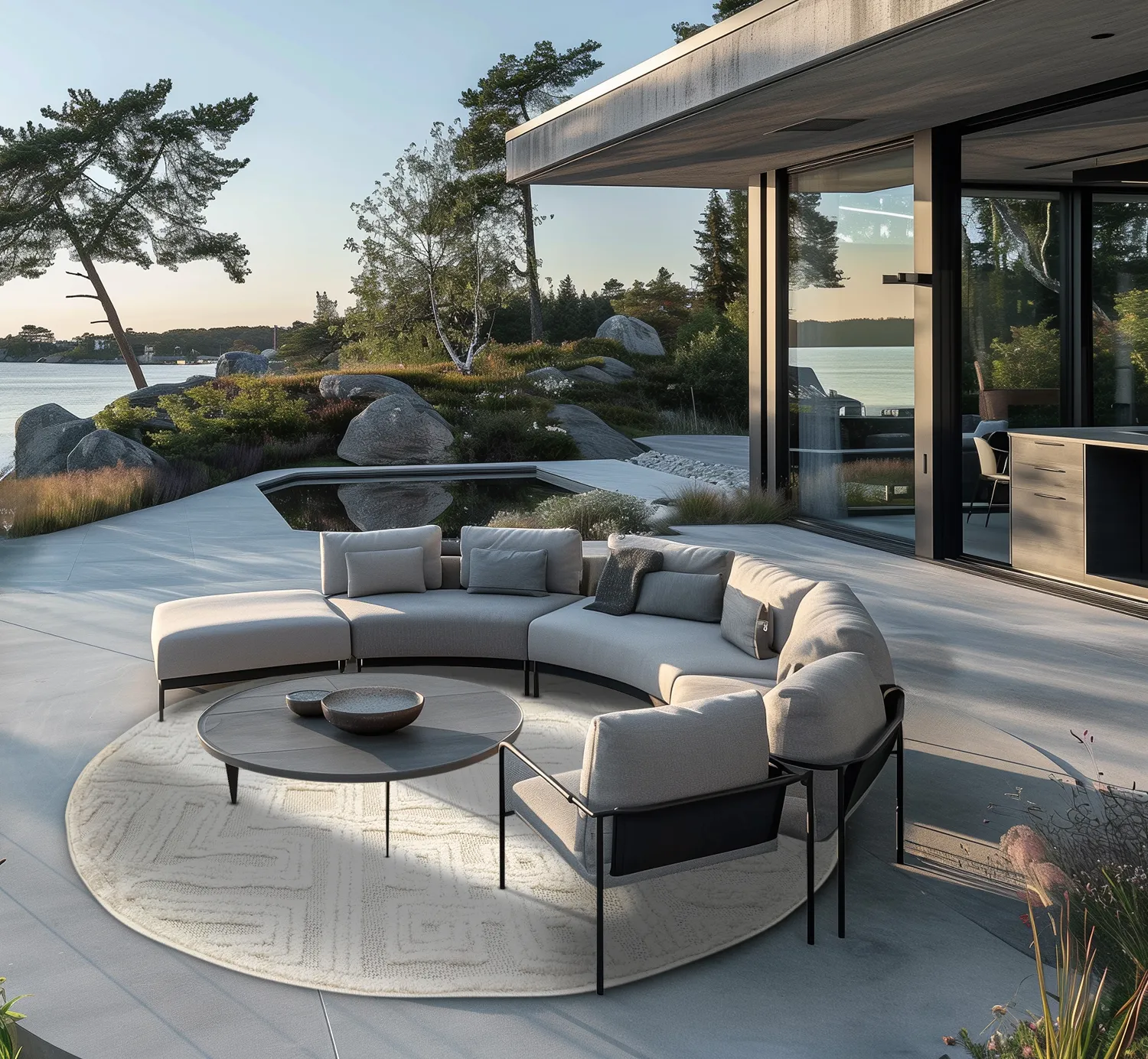 Runde Teppiche - Indoor/Outdoor Shirley (cream)