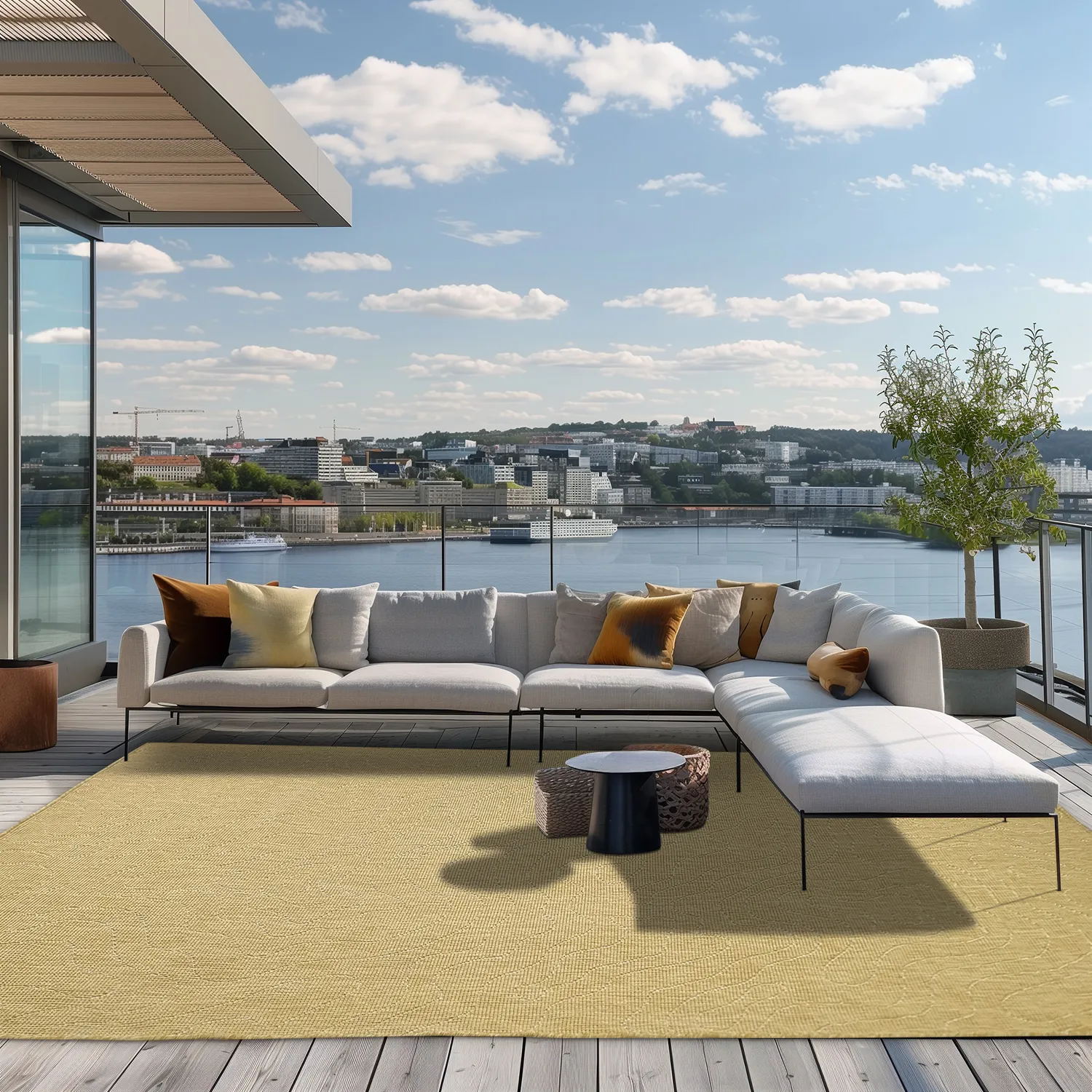 Teppich für innen und außen - Thurman (gelb)