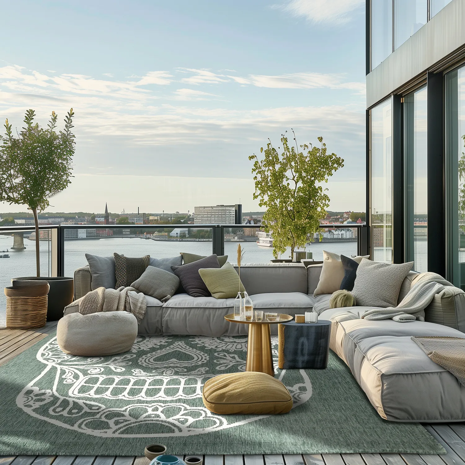 Teppich für innen und außen - Raylan (grün)