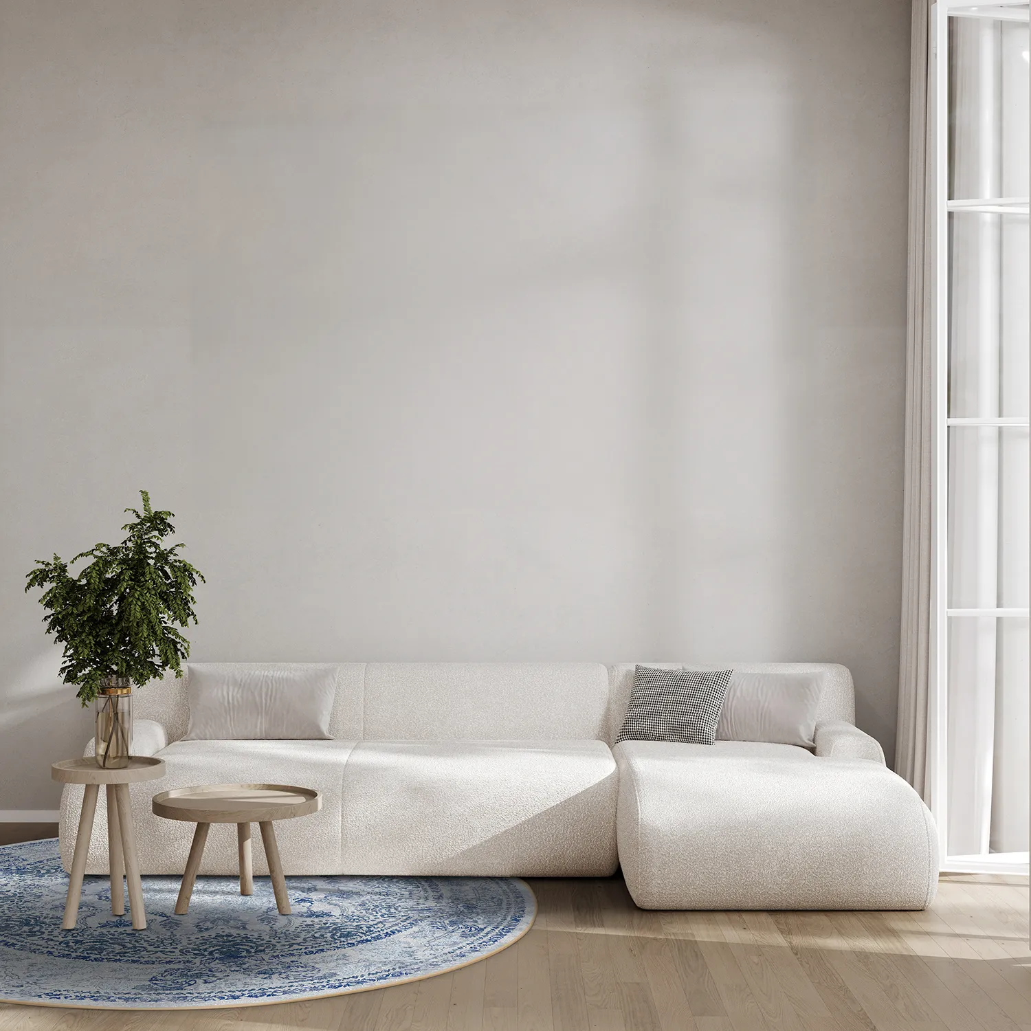 Runde Teppiche - Valeria (blau)