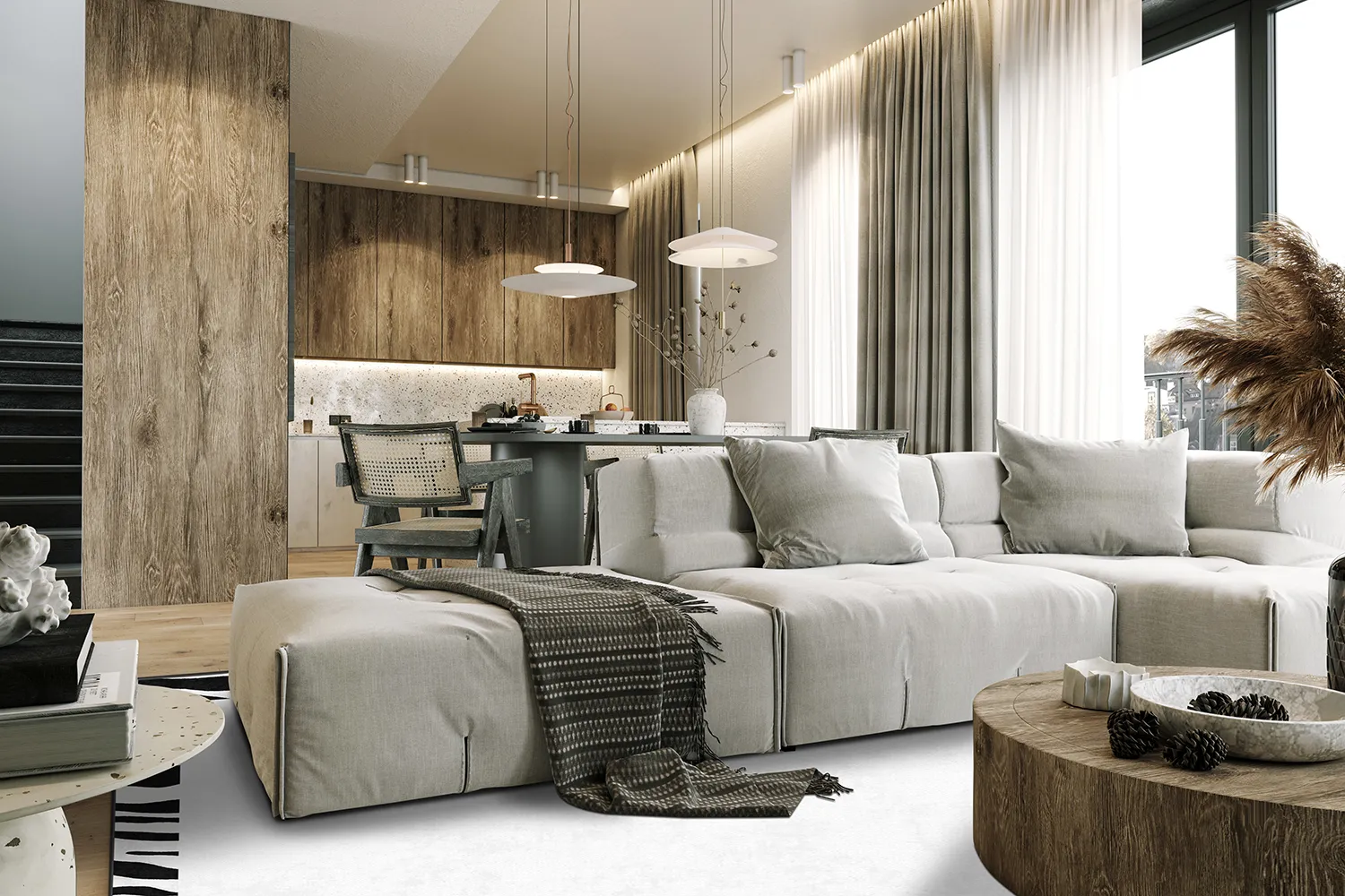 Wilton-Teppich - Zebra boarder (schwarz/weiß)