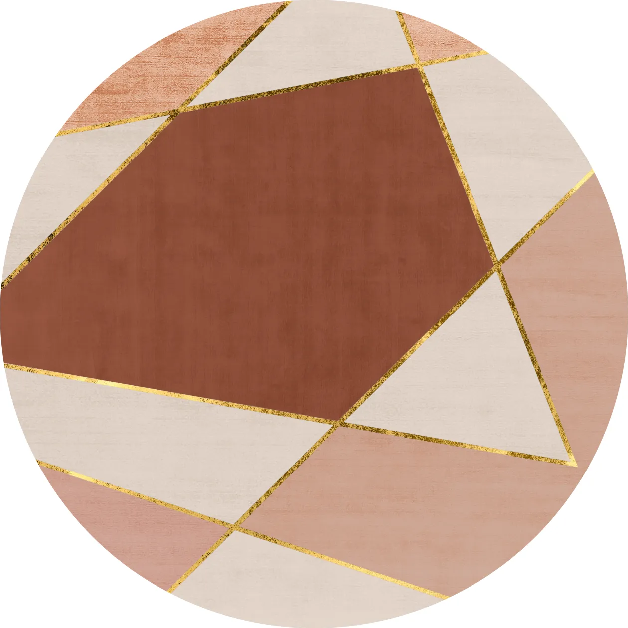 Runde Teppiche - Jade (beige/rosa)