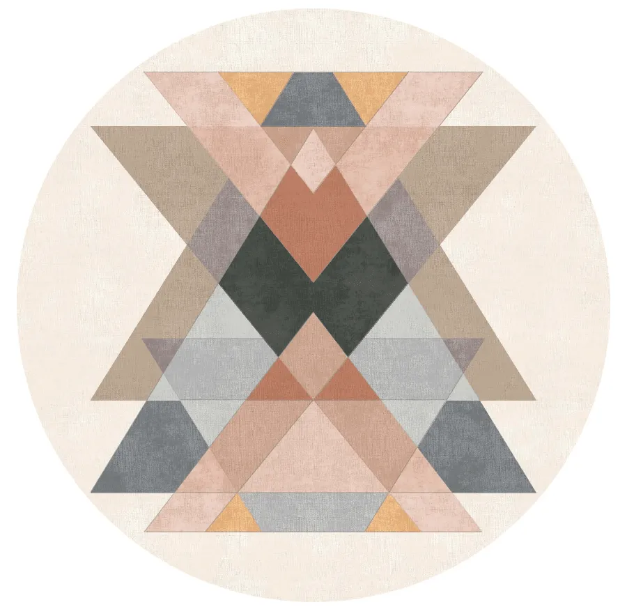 Rund Teppich - Jeral (beige/bunt)