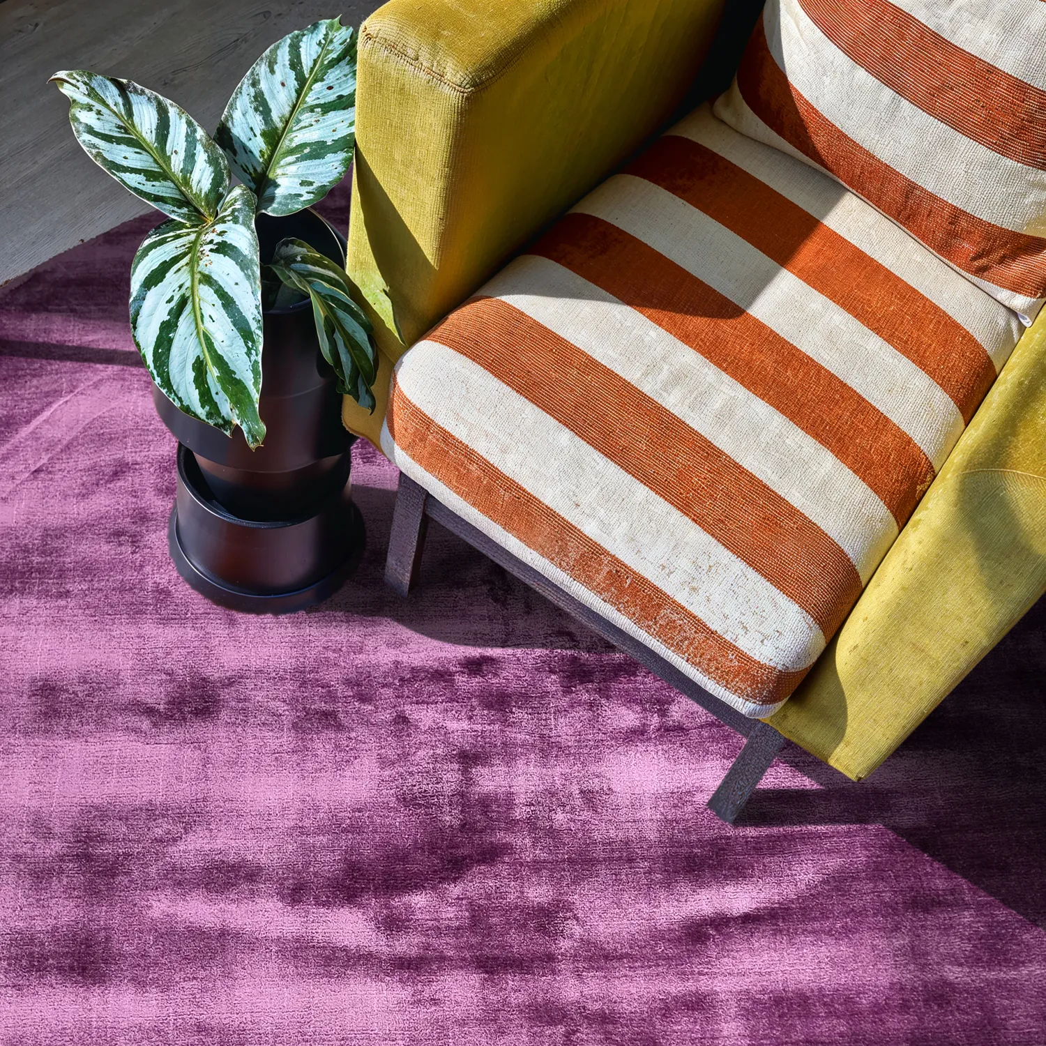 Rund Teppich - Jodhpur Special Luxury Edition (lila)