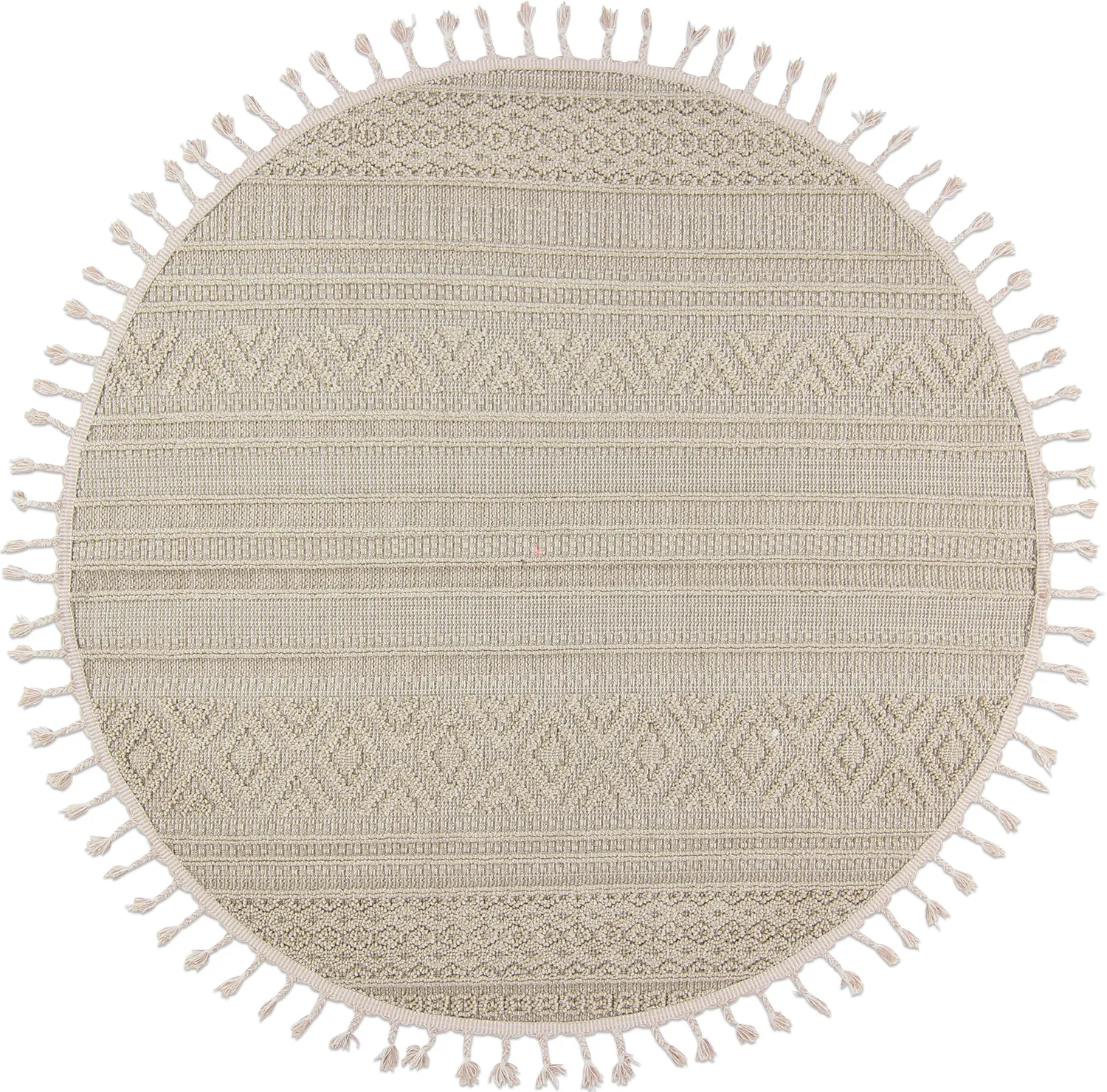 Tapis rond - Intérieur/Extérieur Athena (beige)