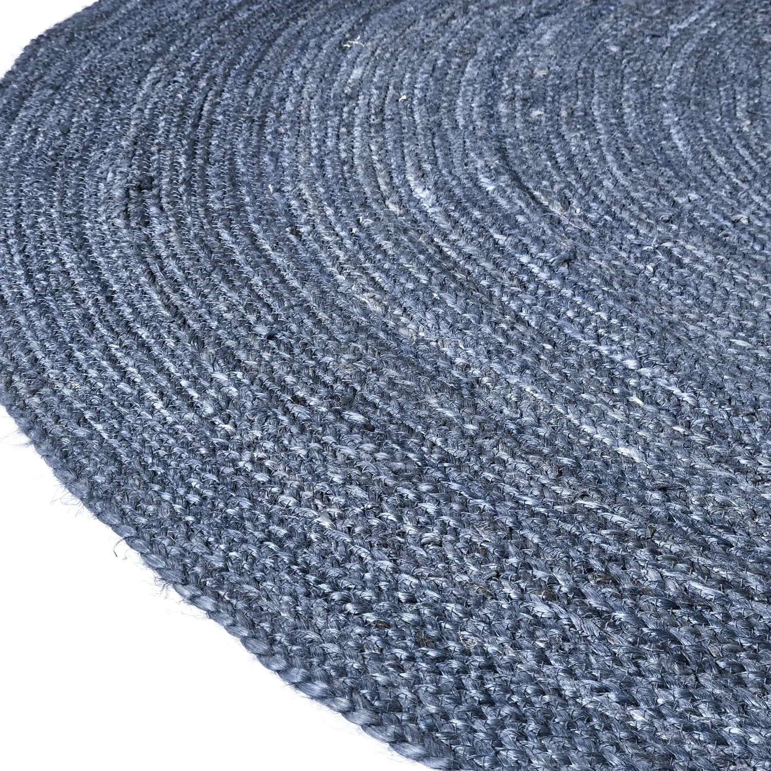 Runder Juteteppich - Amasia (blau)