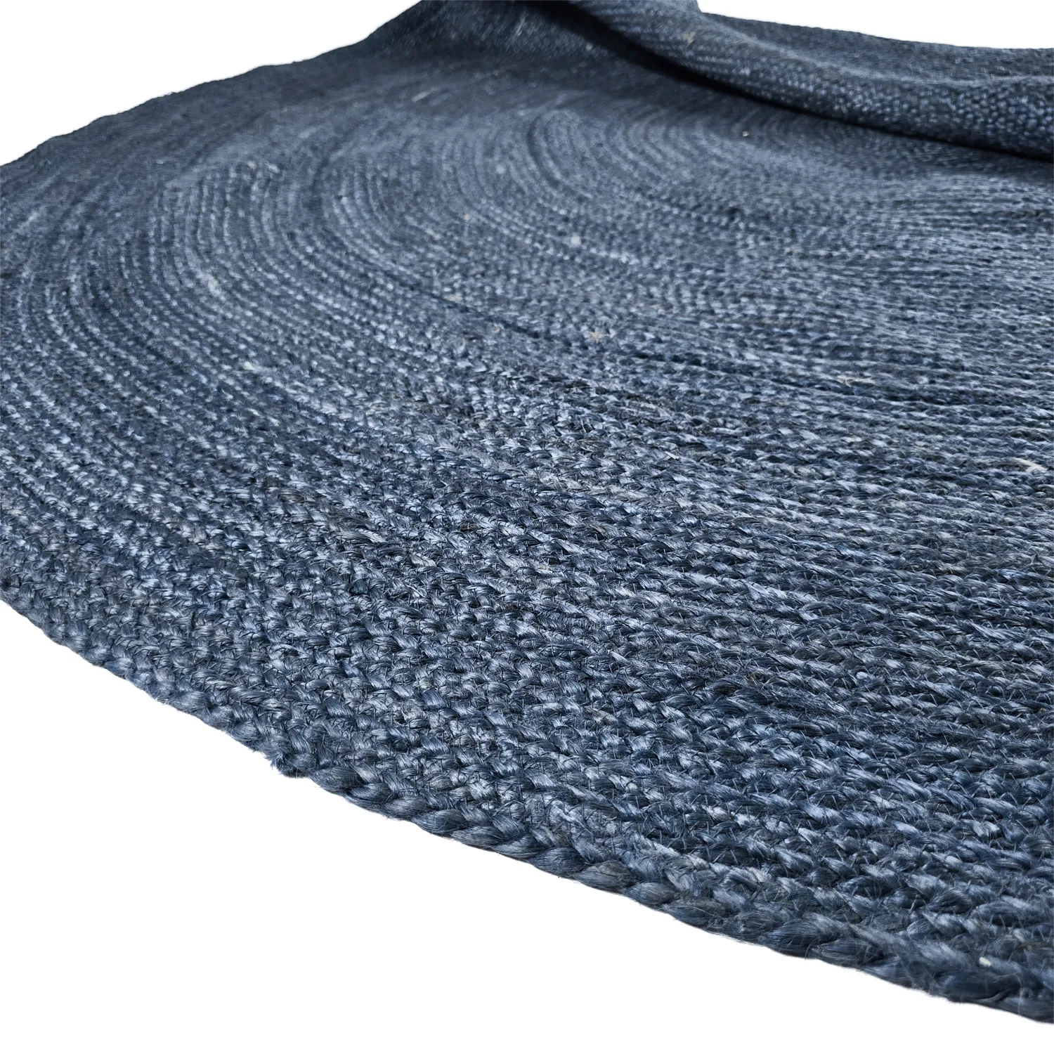 Runder Juteteppich - Amasia (blau)