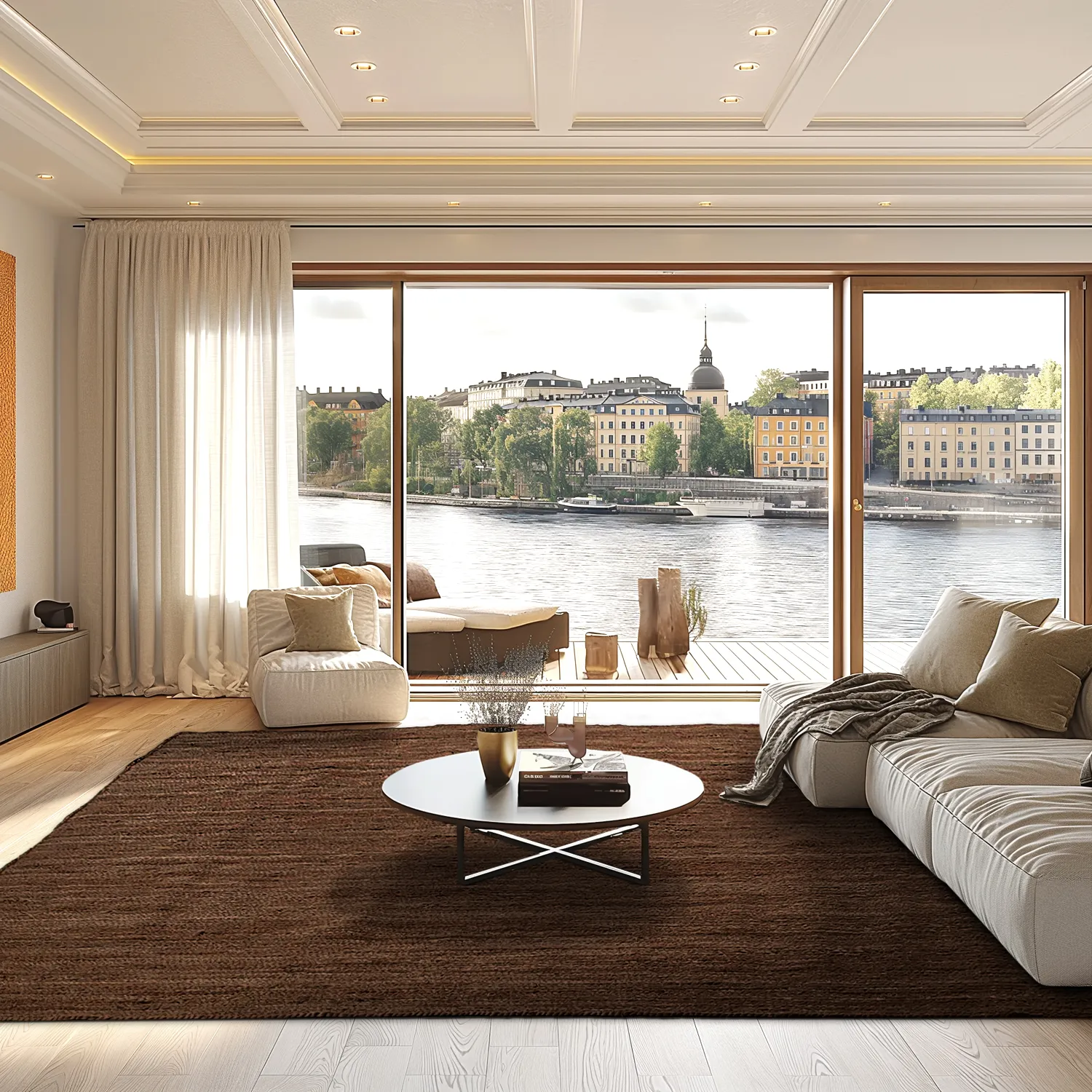 Tapis en jute - Amasia (marron)