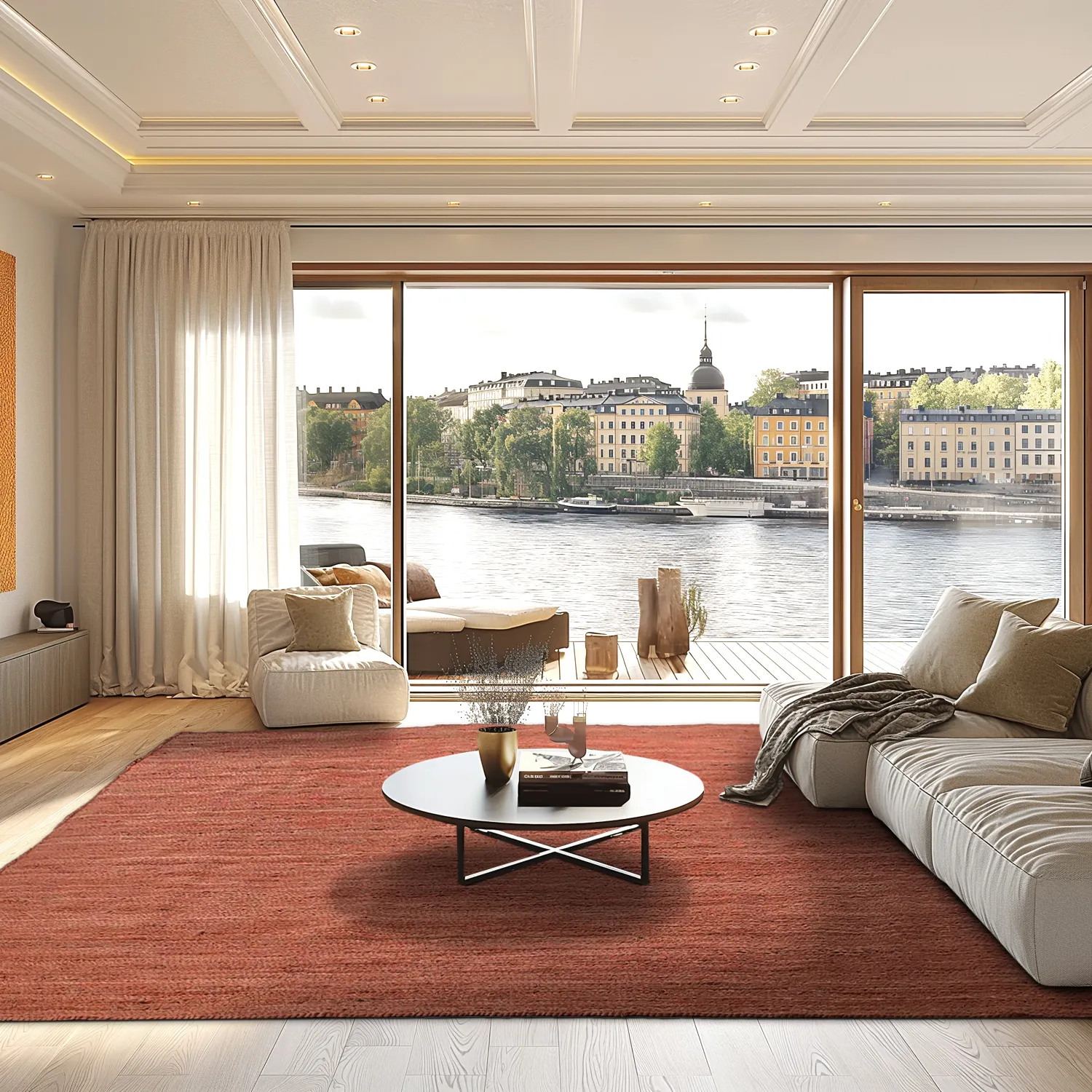 Juteteppich - Amasia (kastanie)