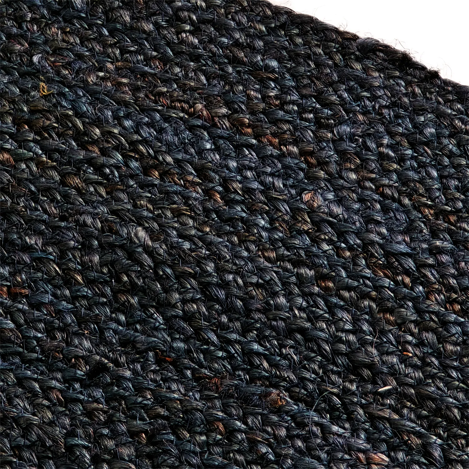 Runder Juteteppich - Amasia (dunkelblau)