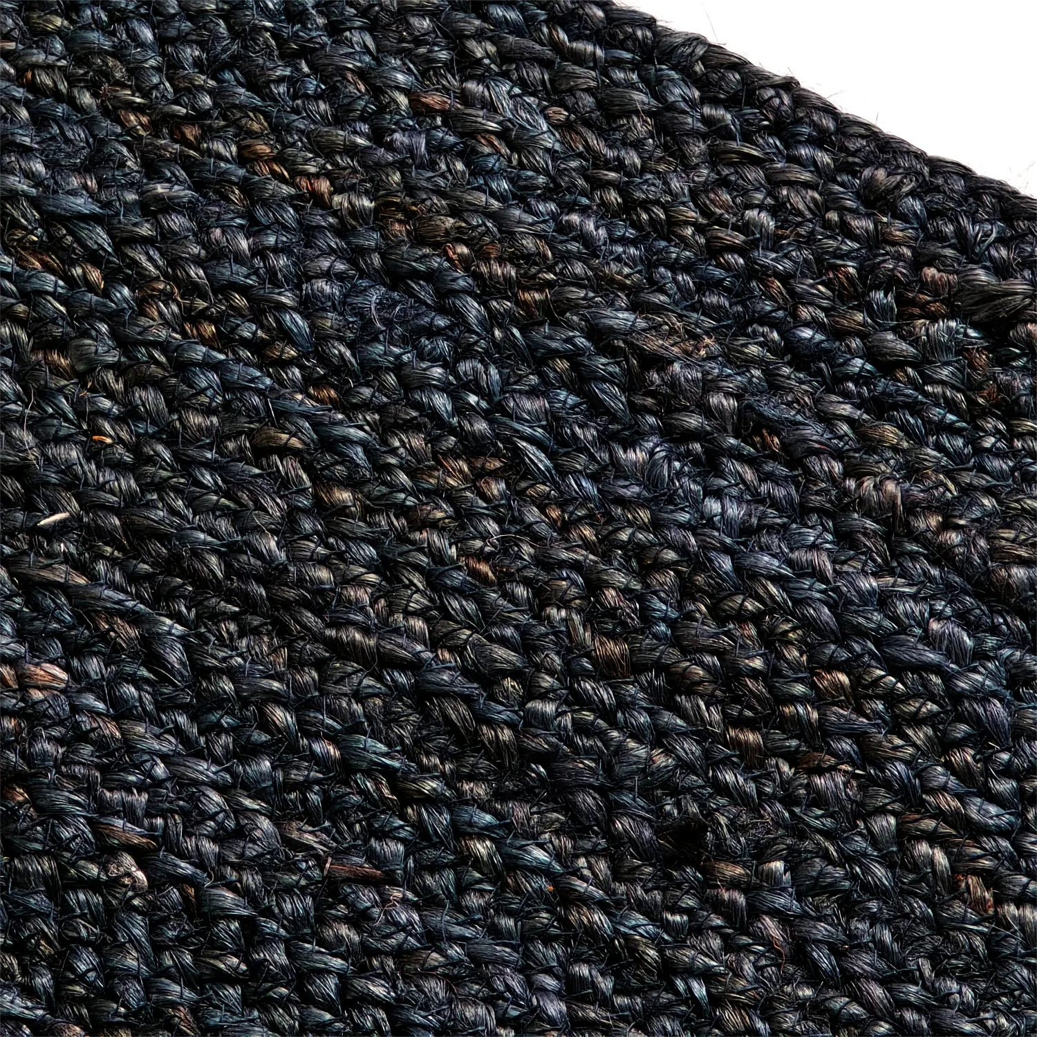 Runder Juteteppich - Amasia (dunkelblau)