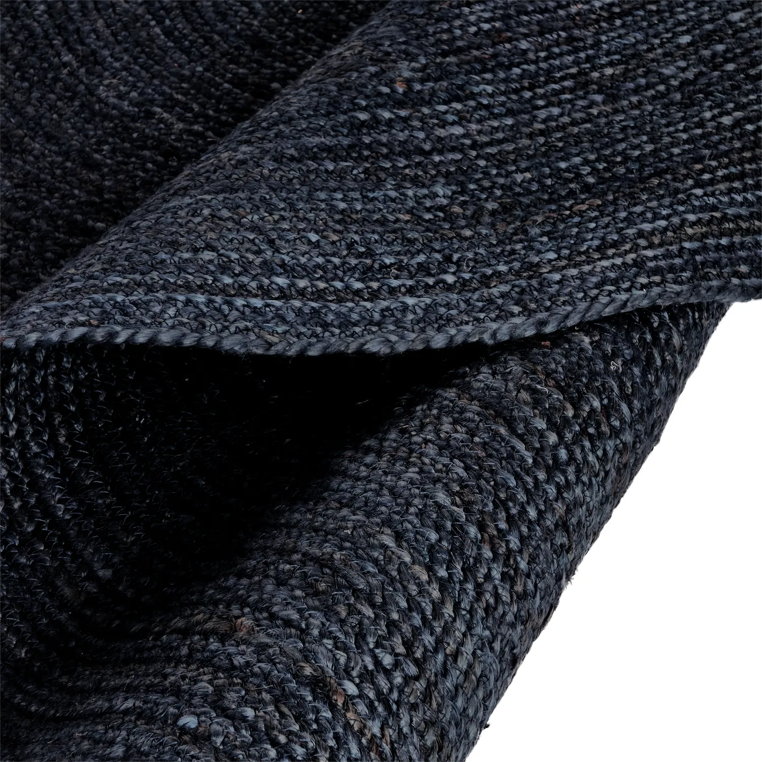 Runder Juteteppich - Amasia (dunkelblau)