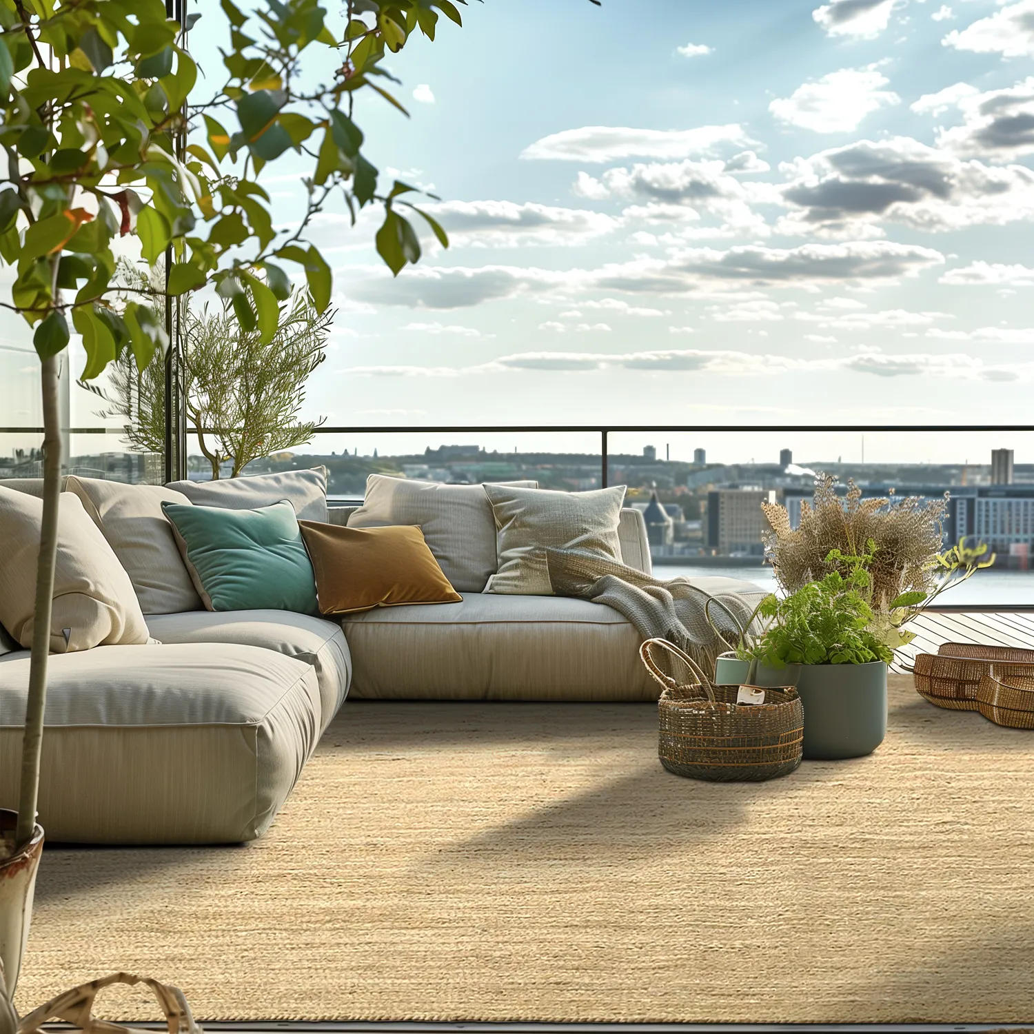 Tapis en jute - Amasia (naturel)