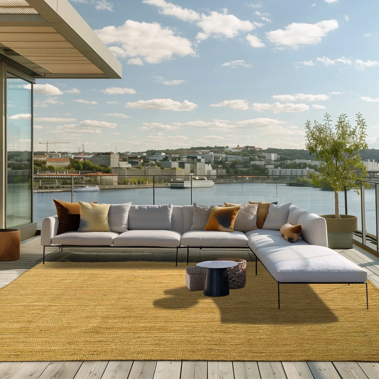 Juteteppich - Amasia (orange)