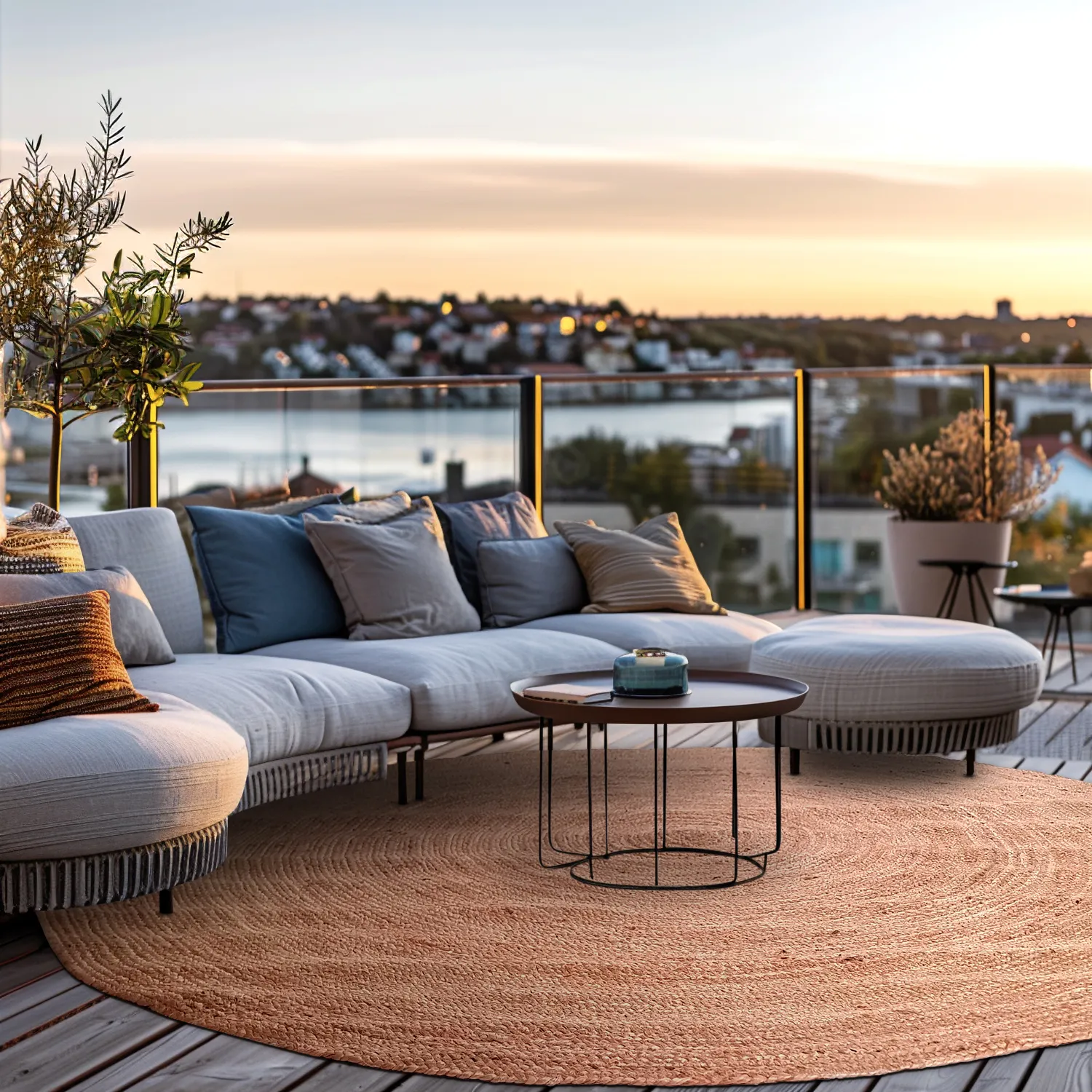 Runder Juteteppich - Amasia (tan)