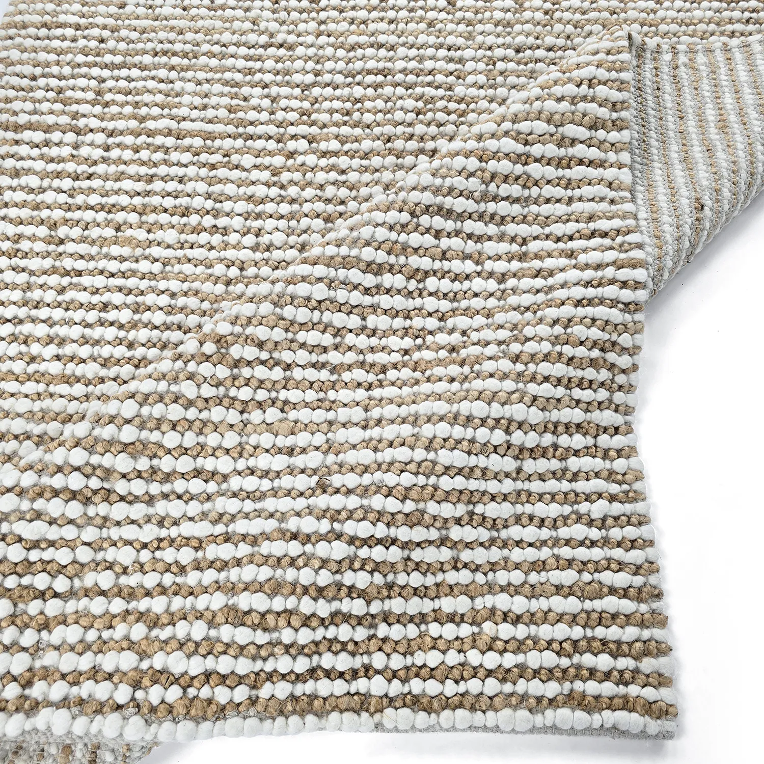 Juteteppich - Bally Jute/wool Bubble (natur/weiß)