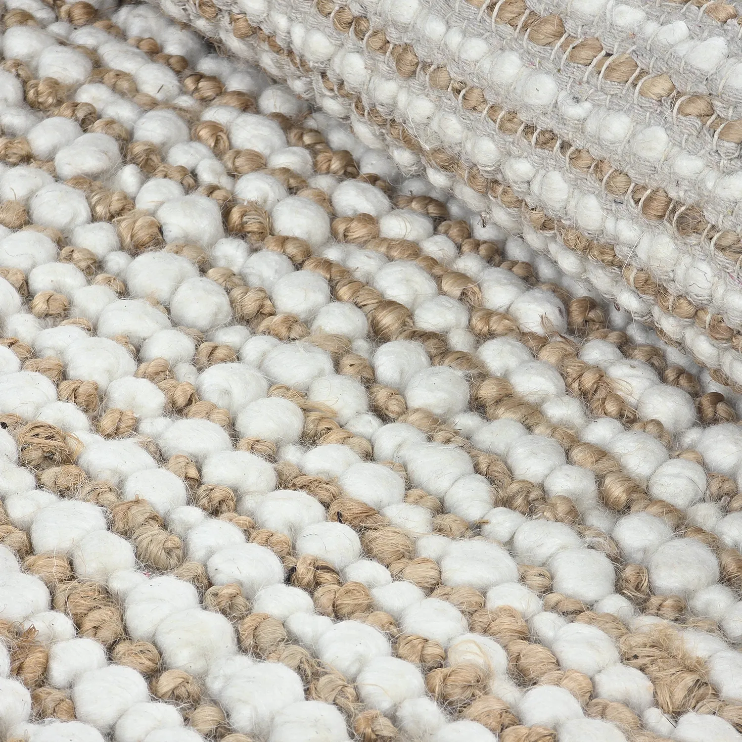 Juteteppich - Bally Jute/wool Bubble (natur/weiß)