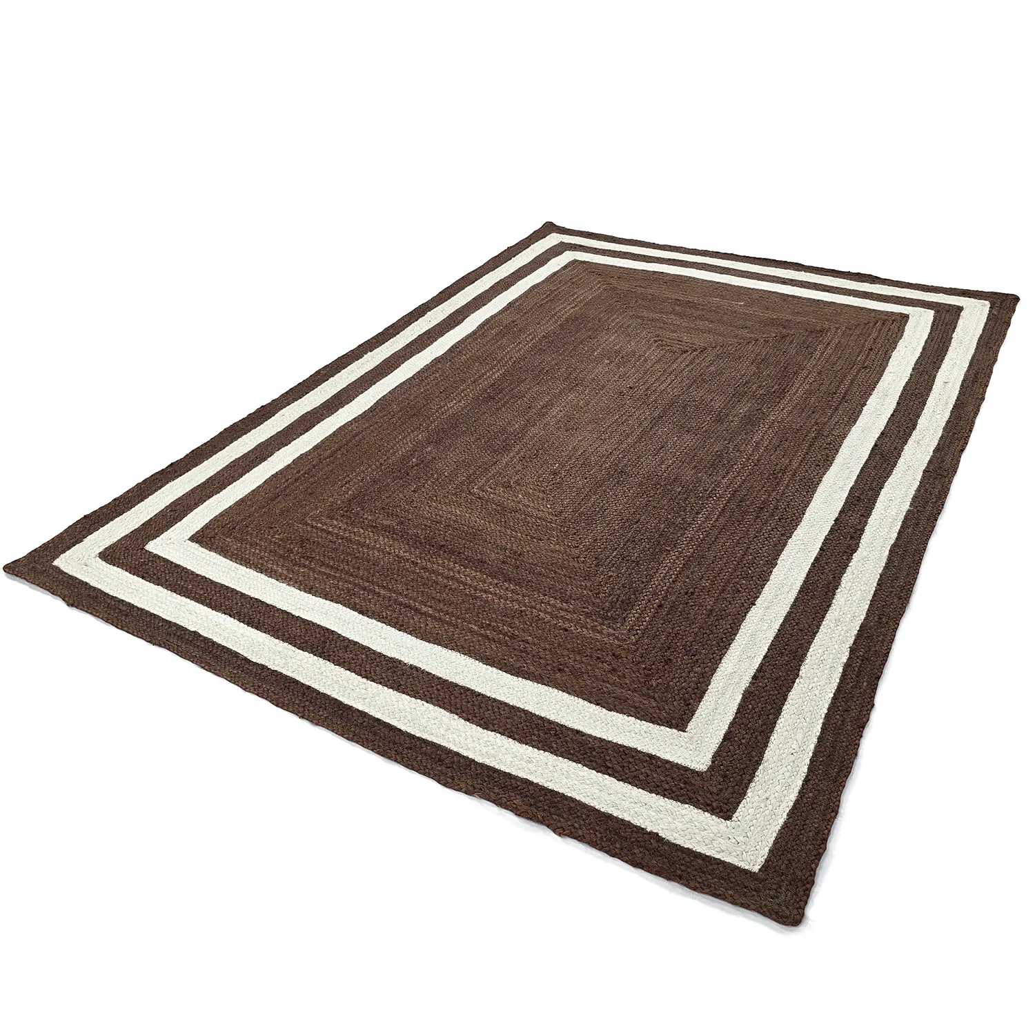 Juteteppich - Jessore (braun/weiß)