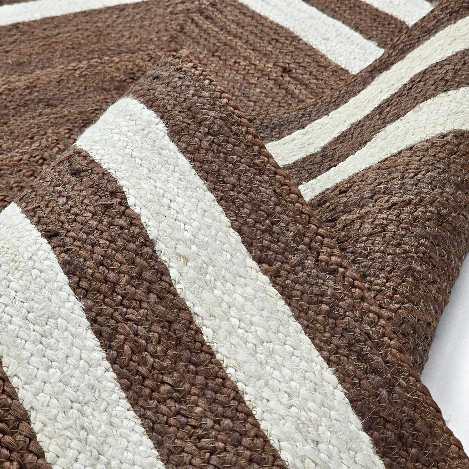 Juteteppich - Jessore (braun/weiß)