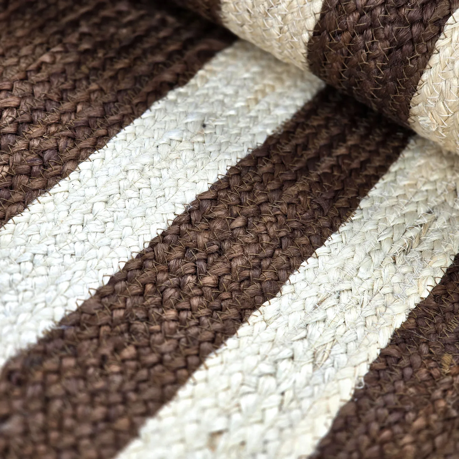 Juteteppich - Jessore (braun/weiß)
