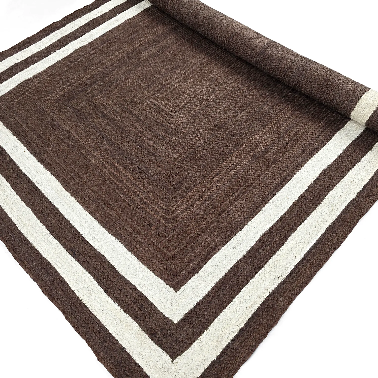 Juteteppich - Jessore (braun/weiß)