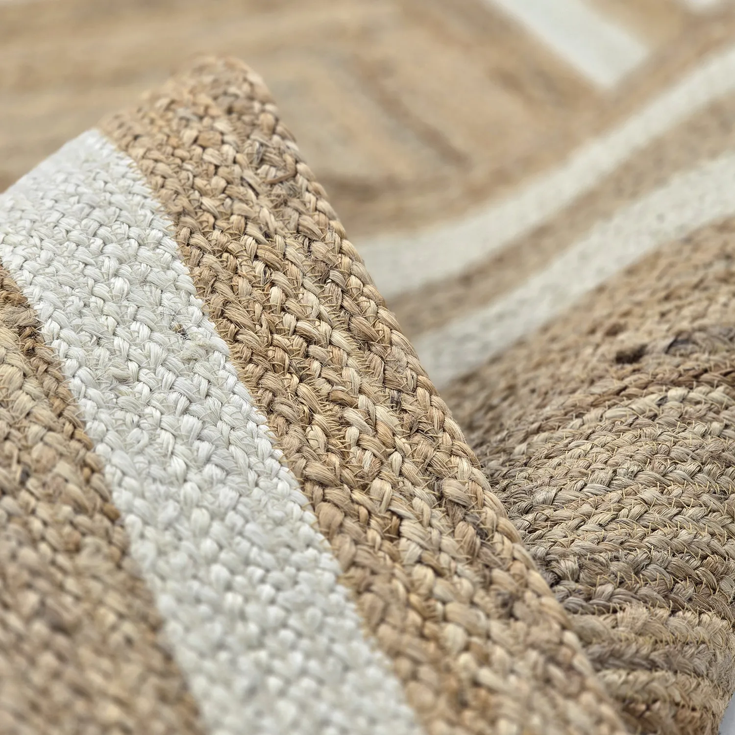 Juteteppich - Jessore (natur/weiß)
