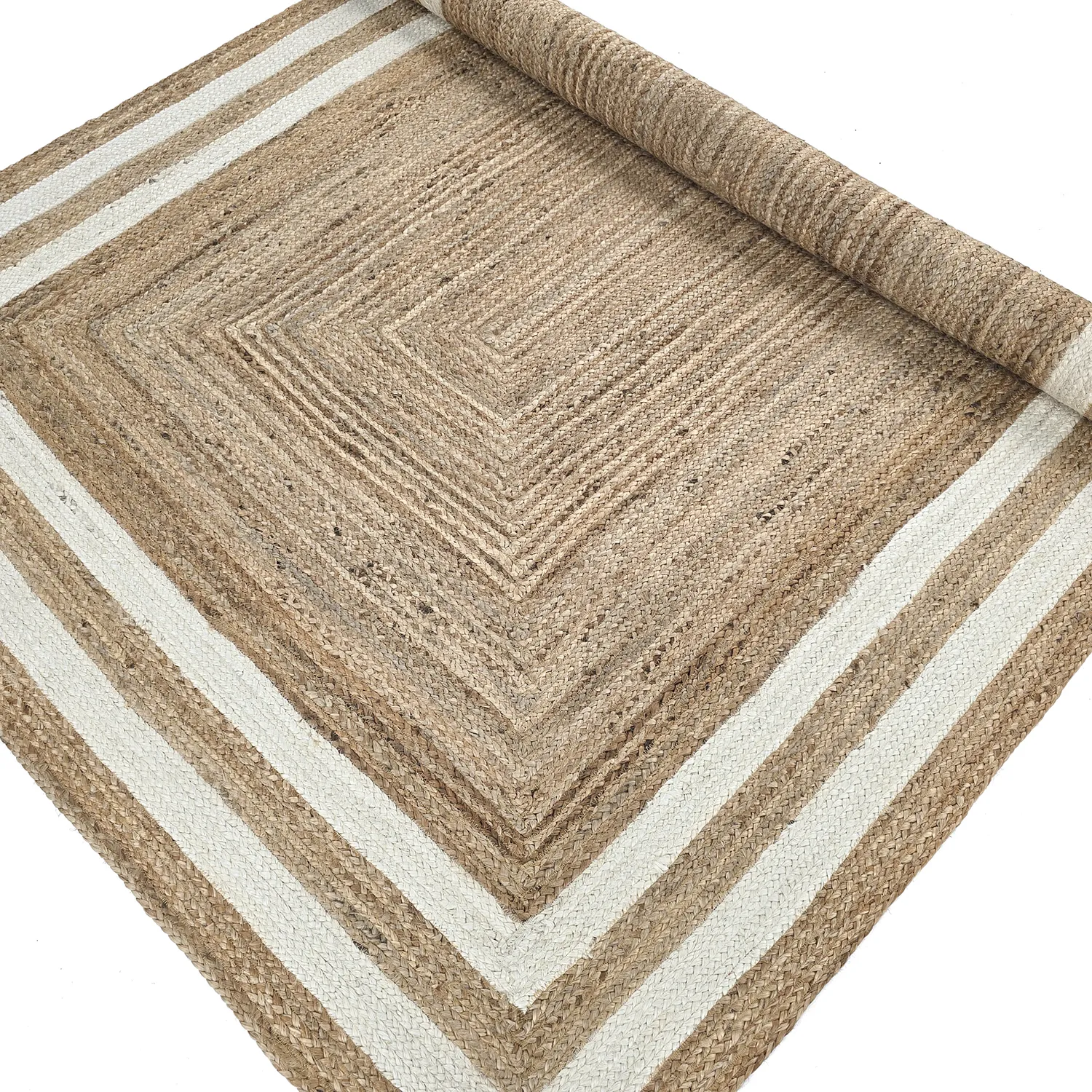 Juteteppich - Jessore (natur/weiß)
