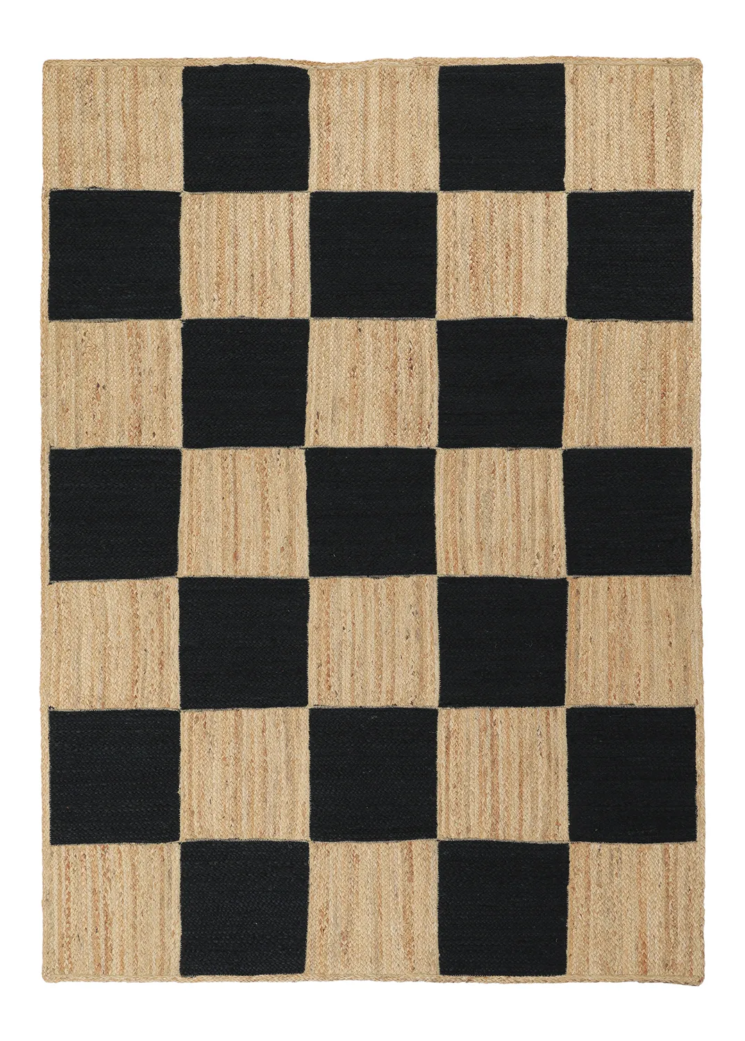 Tapis chanvre - Khulna (naturel/noir)