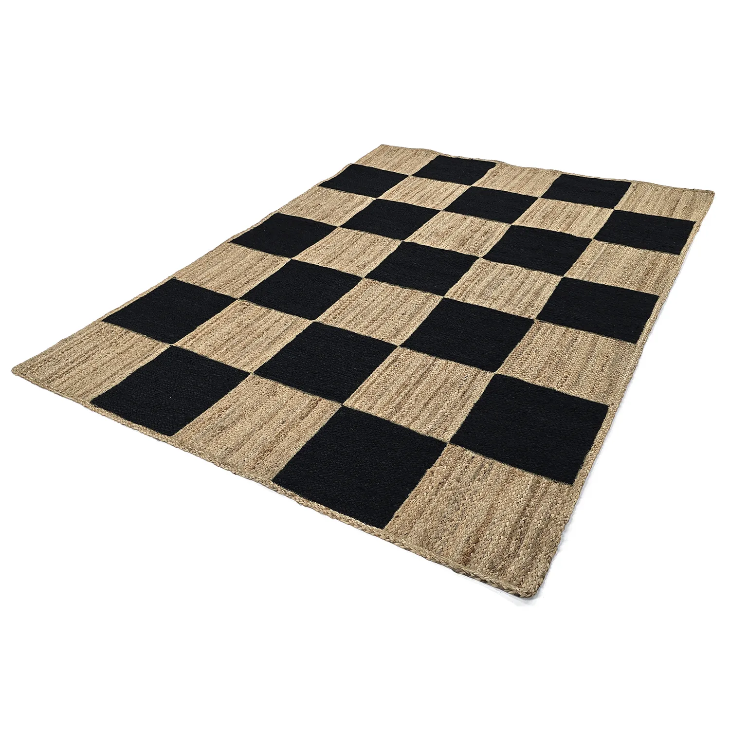 Tapis chanvre - Khulna (naturel/noir)