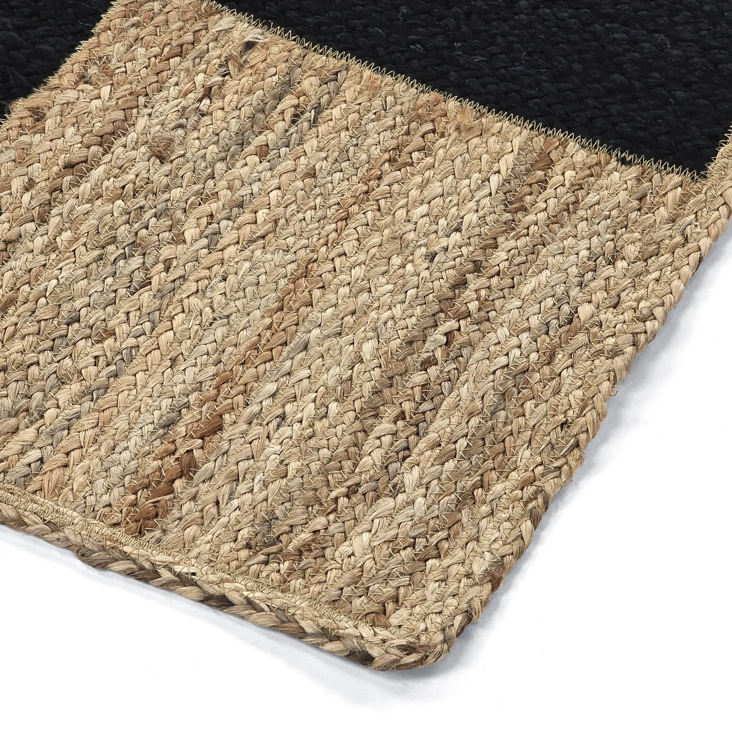 Tapis chanvre - Khulna (naturel/noir)