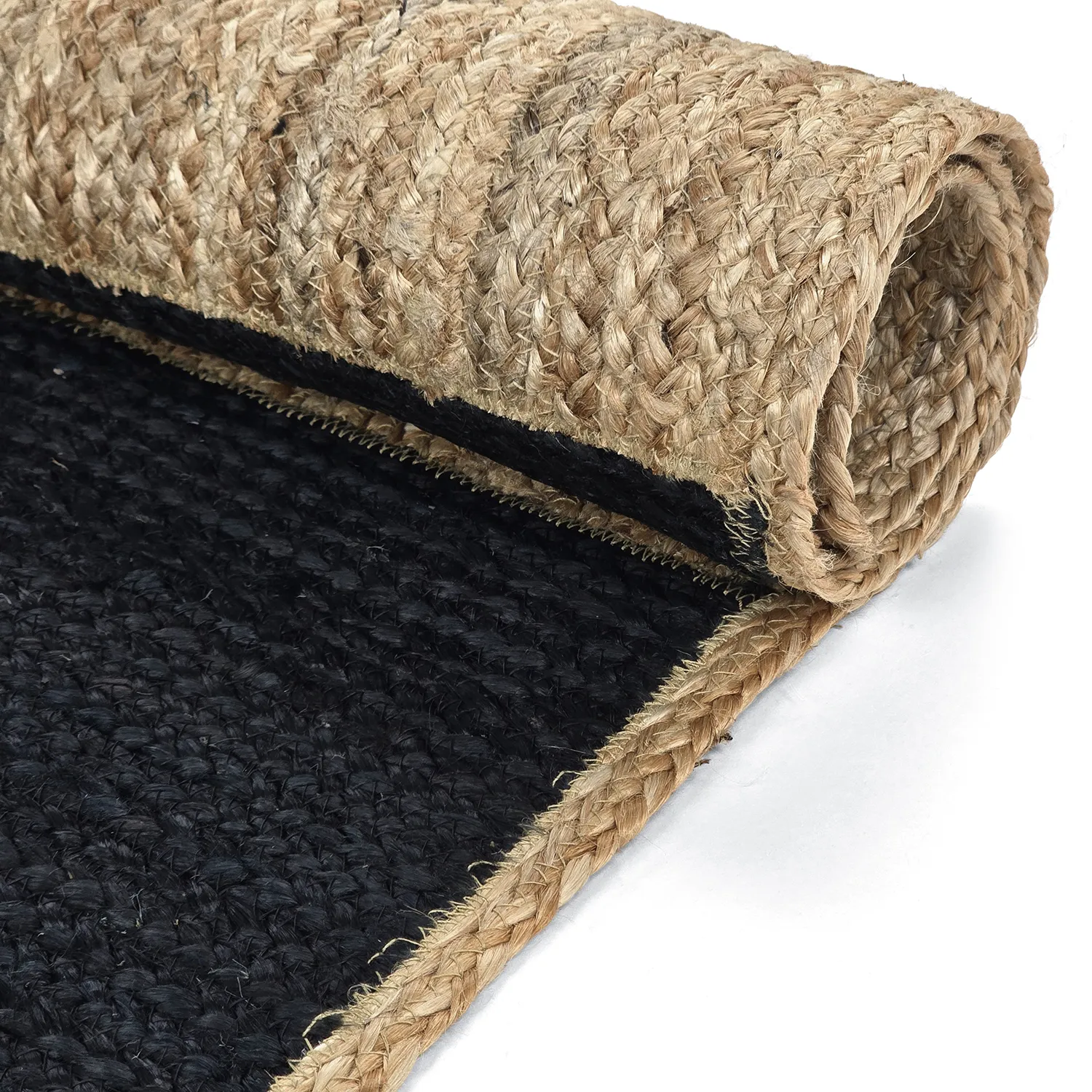 Tapis chanvre - Khulna (naturel/noir)