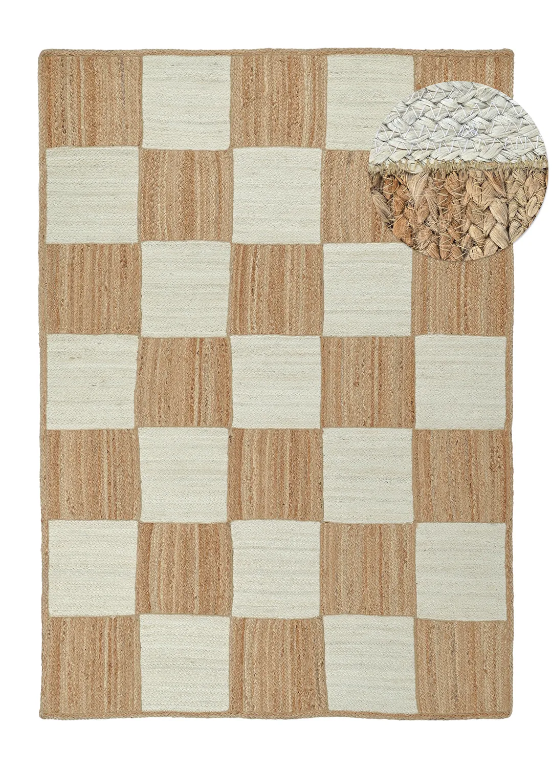 Juteteppich - Khulna (natur/weiß)